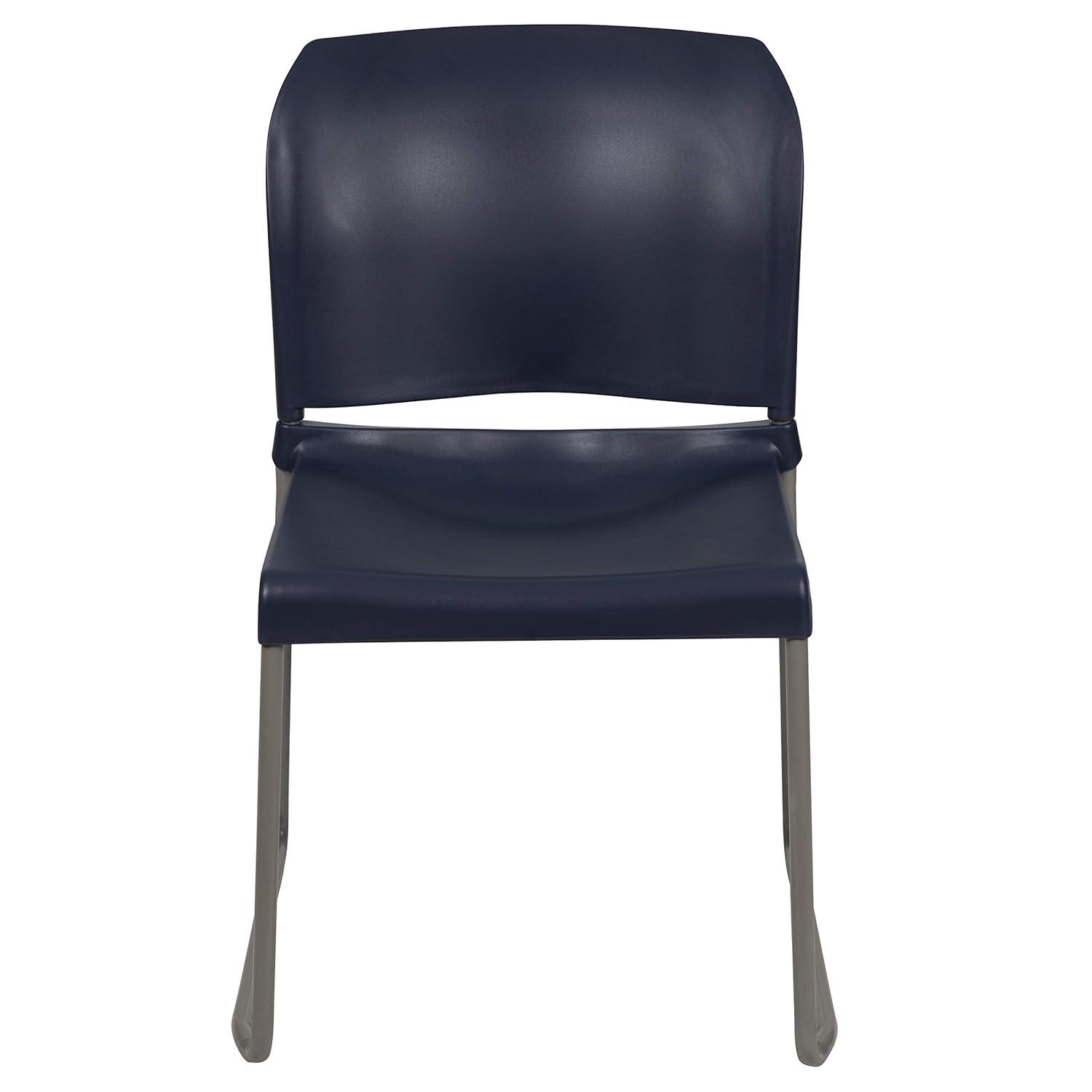 Flash Furniture Brielle Contoured Sled Base Stackable Waiting Room Chairs (Set of 5)