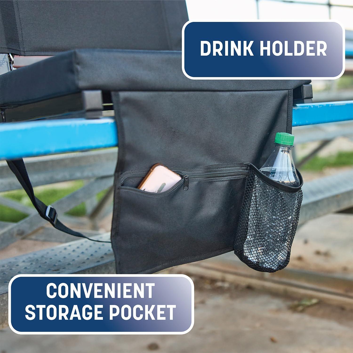 Skywalker Sports Foldable and Portable Stadium Seat, Cushion for Bleachers, Back Support