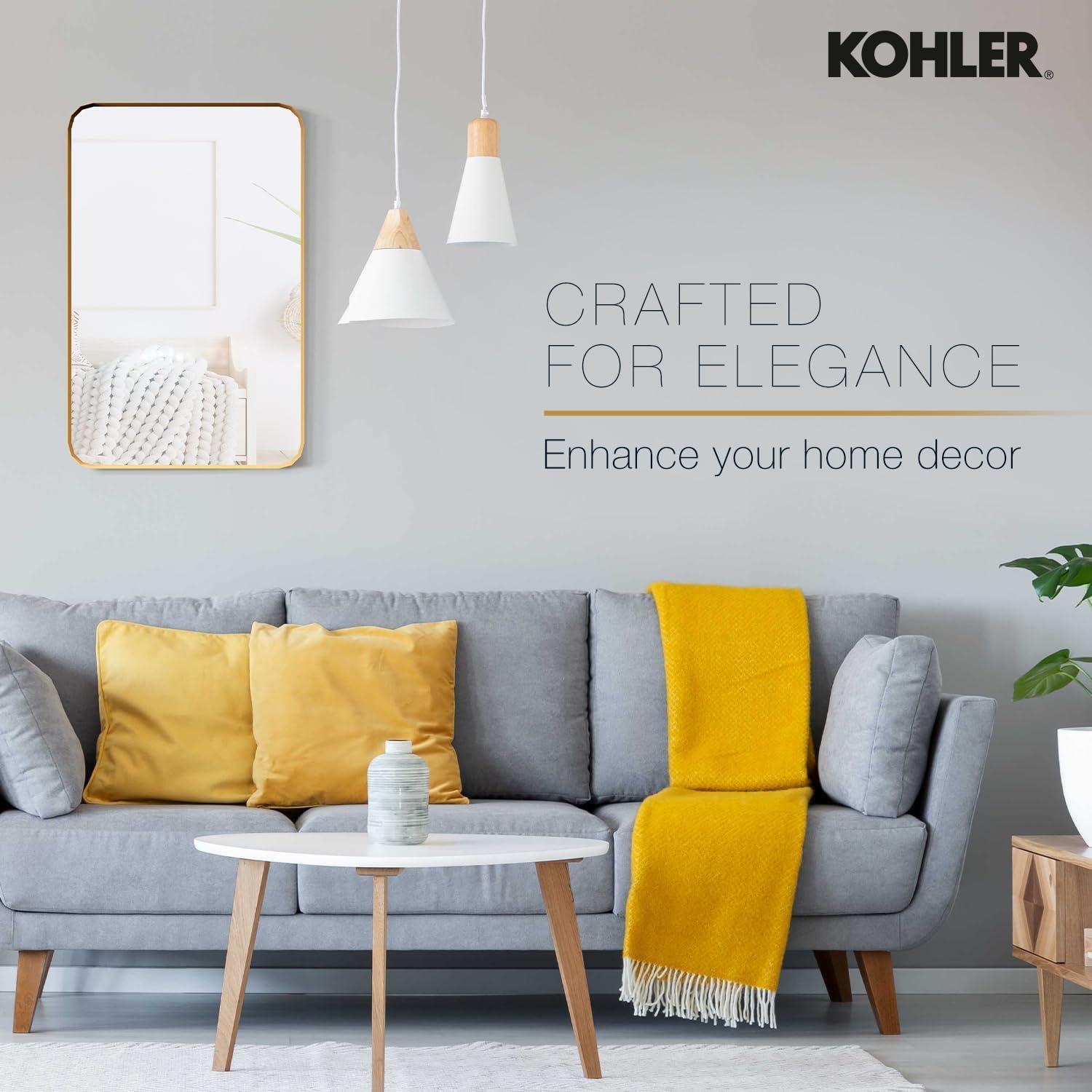KOHLER Essential Rectangular Wall Mirror, Bathroom / Vanity Mirror with Frame