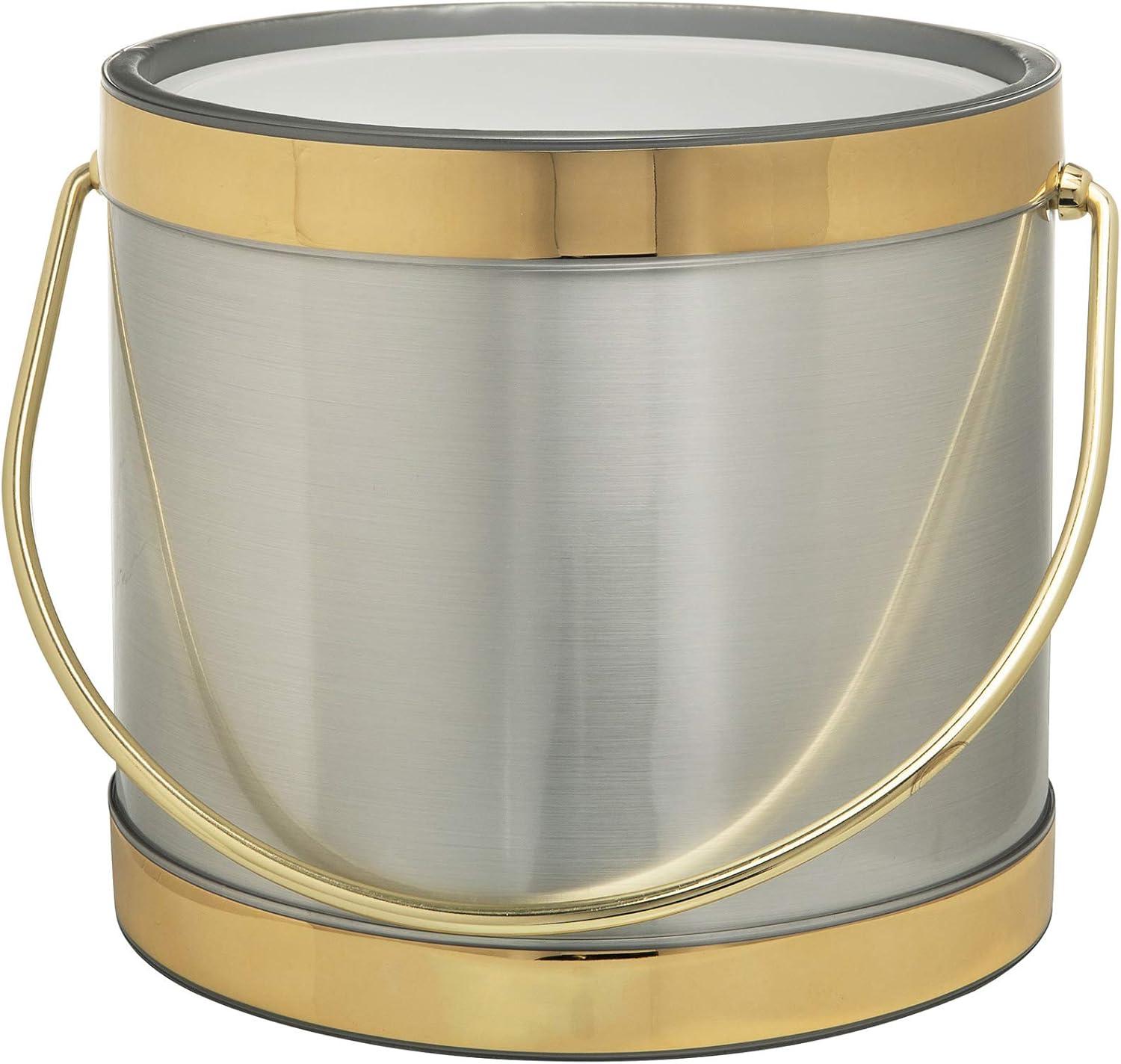 Hand Made In USA Double Walled 3-Quart Insulated Ice Bucket (Metallic Deco Collection)