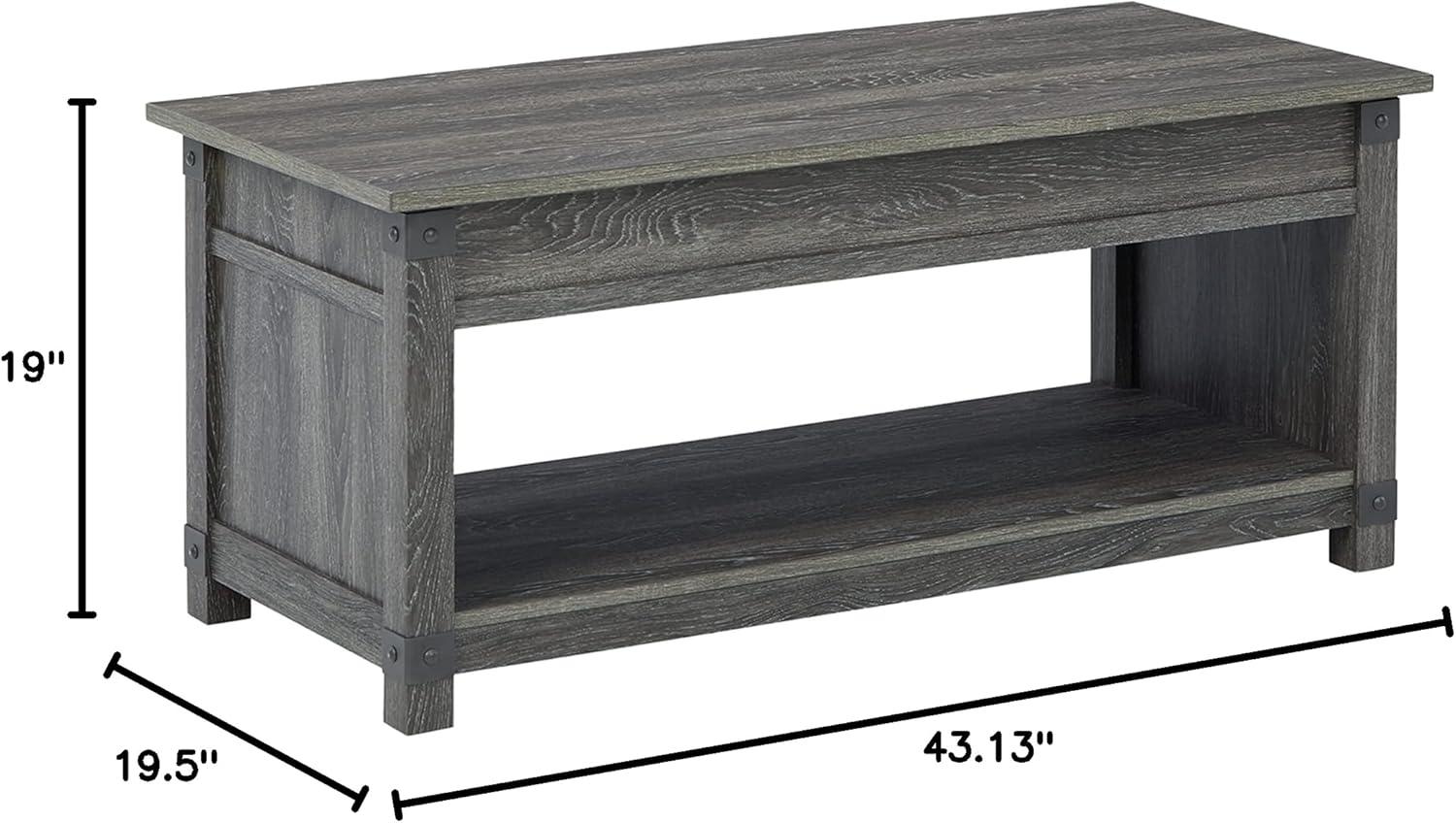Signature Design by Ashley Casual Freedan Lift-Top Coffee Table  Grayish Brown
