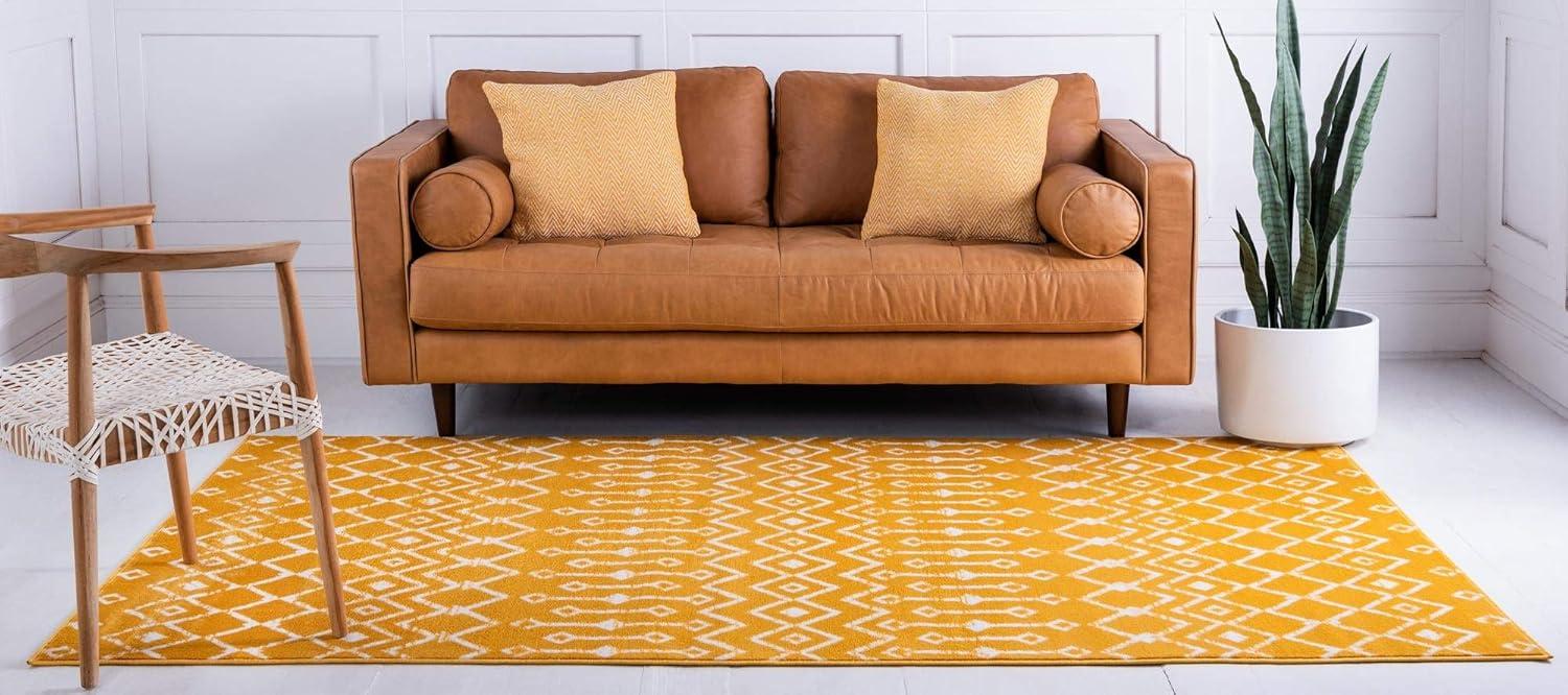 Unique Loom 2' 2 x 3' 1 Rectangle Moroccan Trellis Yellow Area Rug