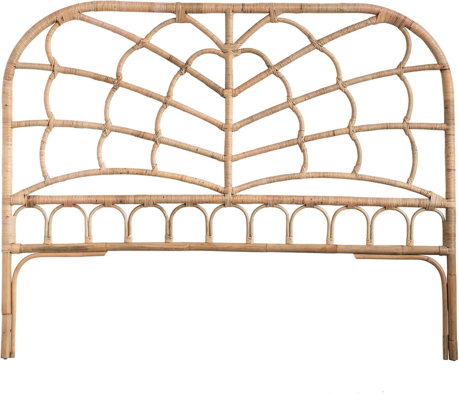 Storied Home Rattan Arched Headboard Natural