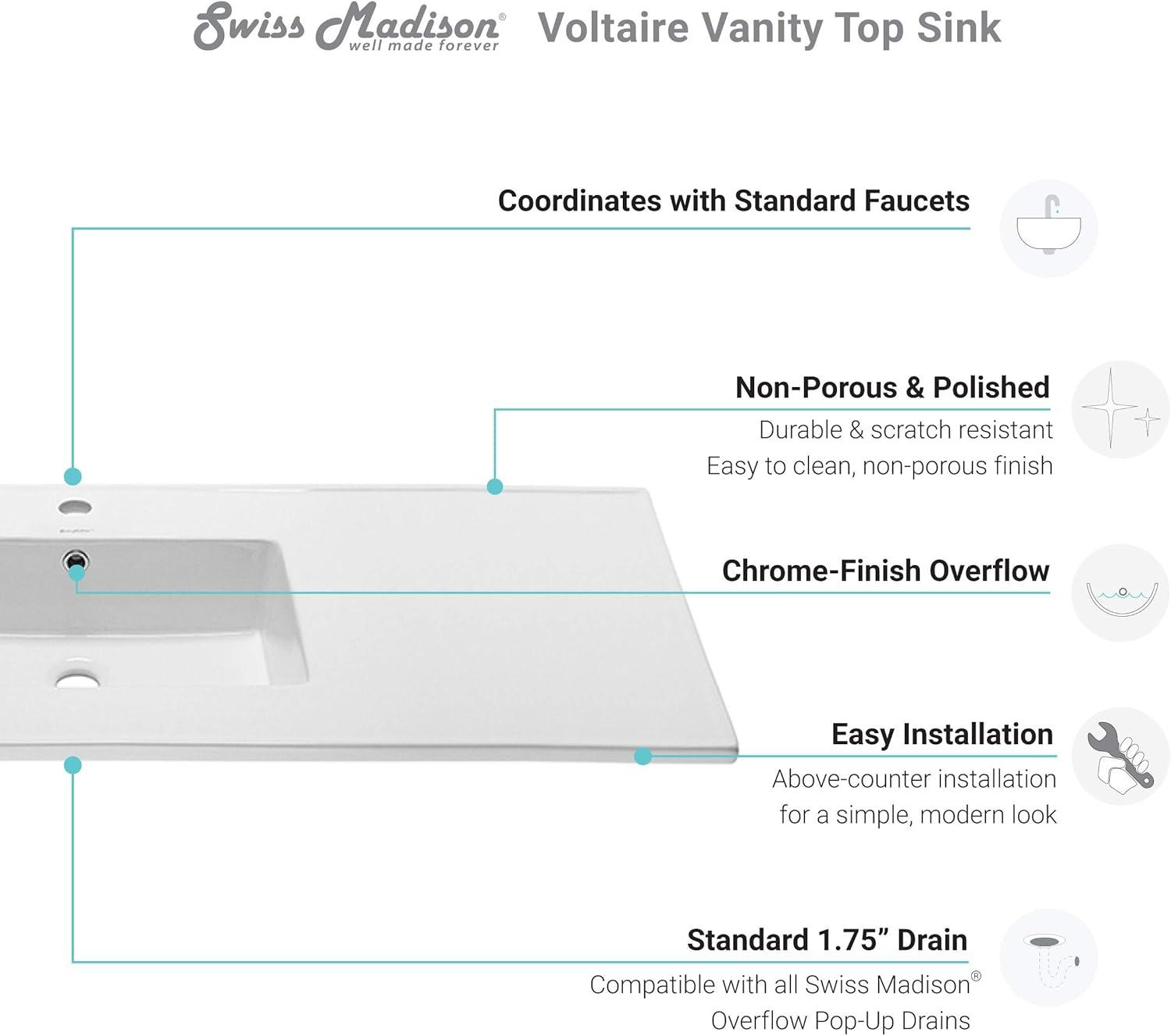 Voltaire 49" Single Bathroom Vanity Top