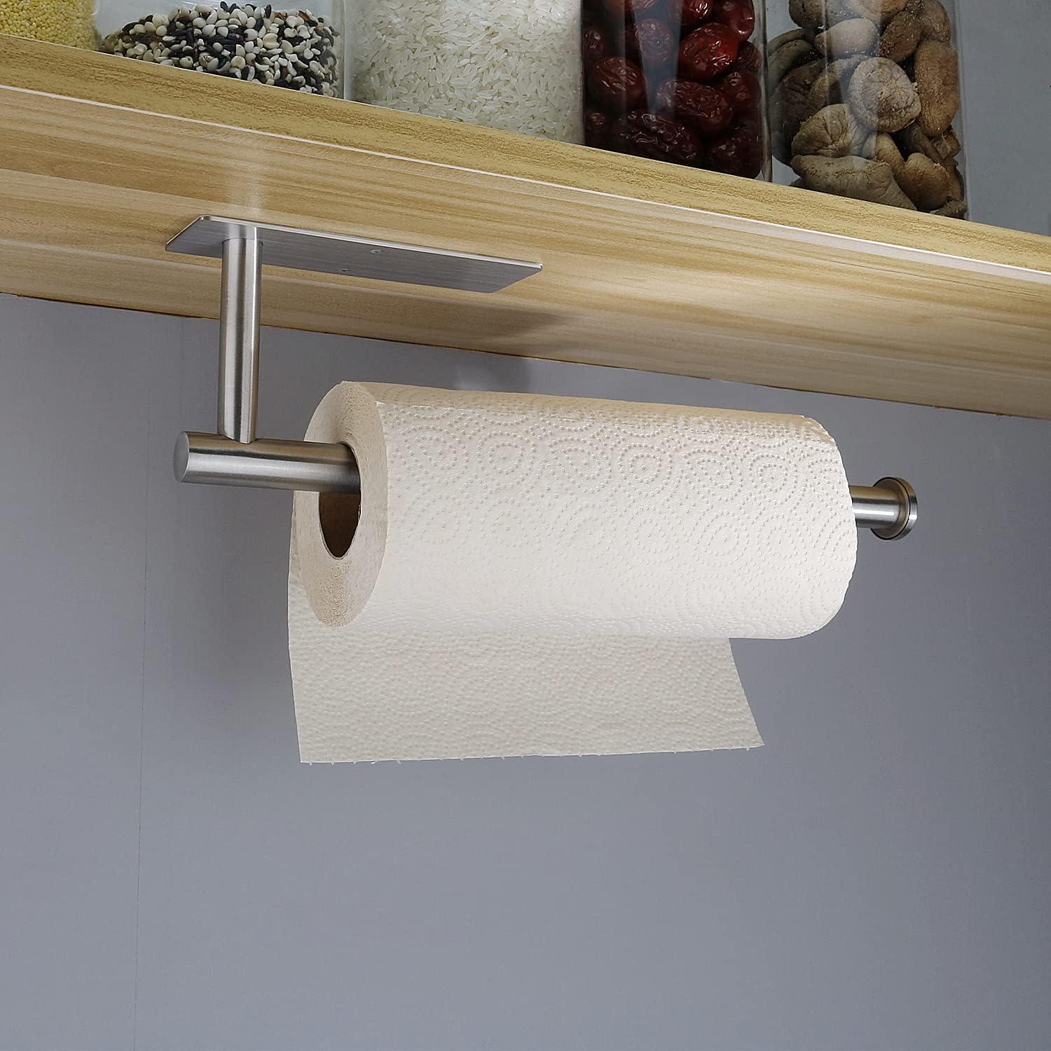 Silver Stainless Steel Wall Mount Paper Towel Holder