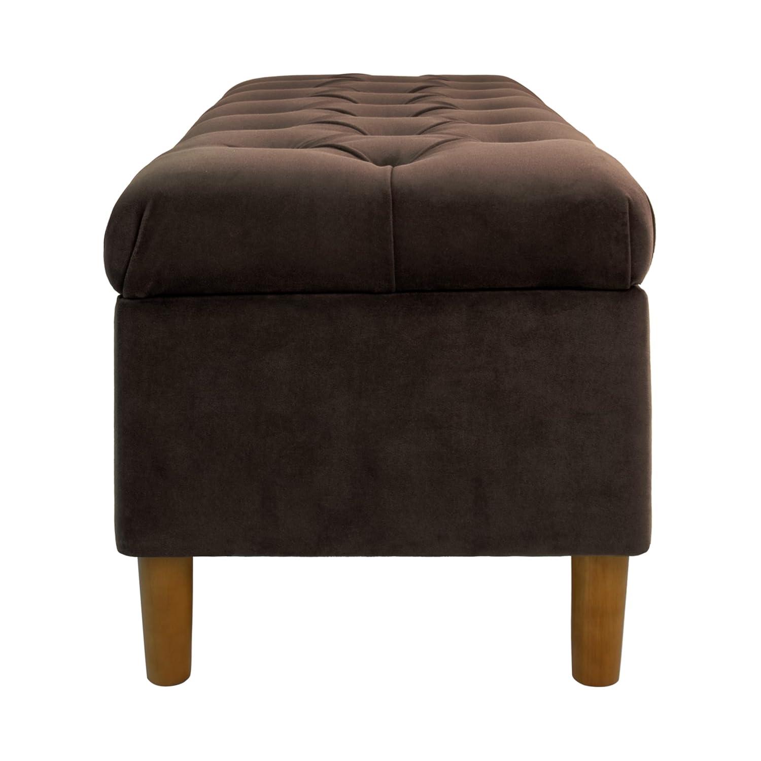 HomePop Velvet Upholstered Storage Bench