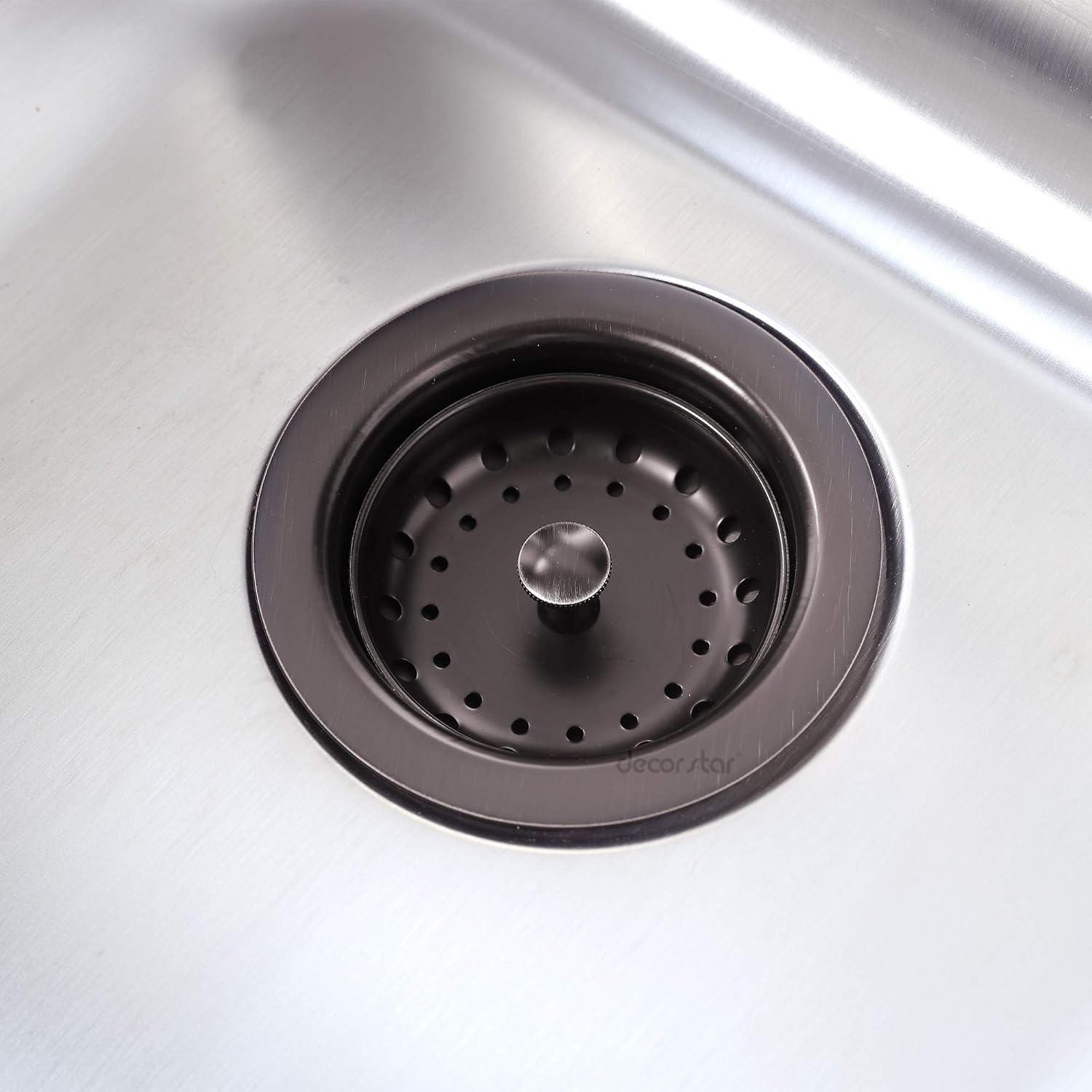 KD-001-O 3 1/2" Drop-In Kitchen/Bar Sink Basket Strainer, Stainless Steel Oil Rubbed Bronze