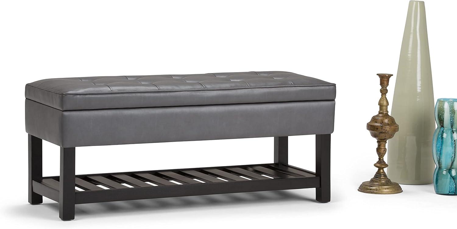 Cosmopolitan Faux Leather Upholstered Storage Bench