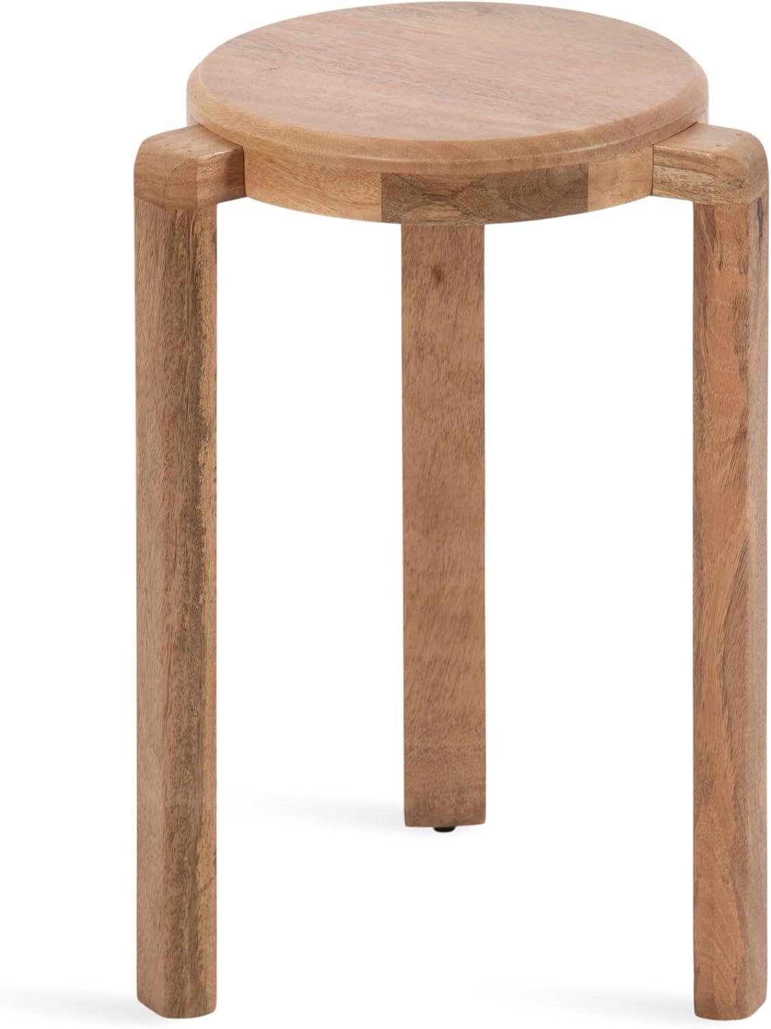 Kate and Laurel Stuart Wood Side Table, 14x14x20, Natural