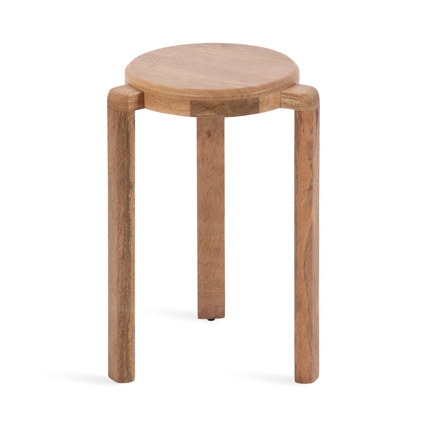 Kate and Laurel Stuart Wood Side Table, 14x14x20, Natural