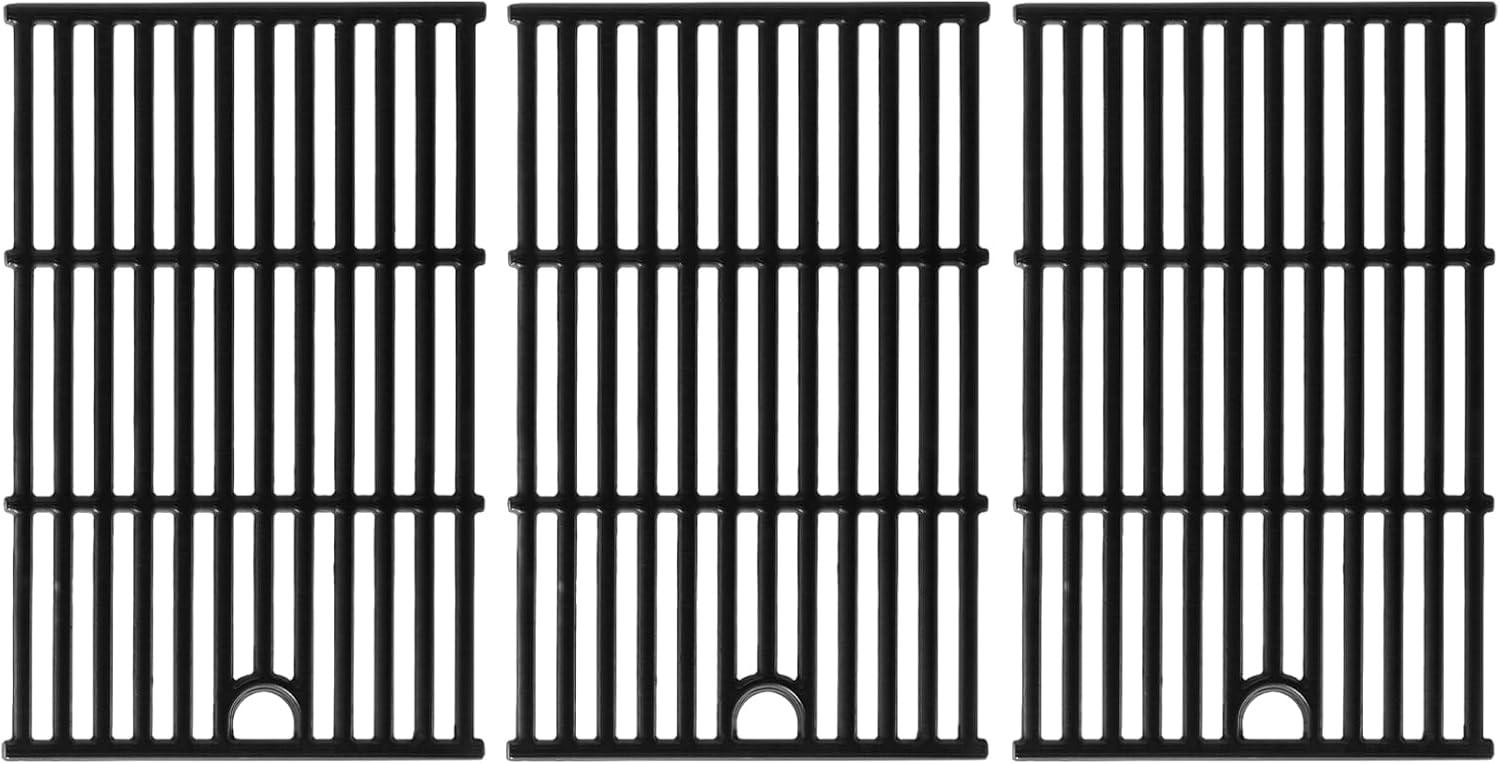 Matte Black Cast Iron Grill Grates for Char-Broil 6 Burner