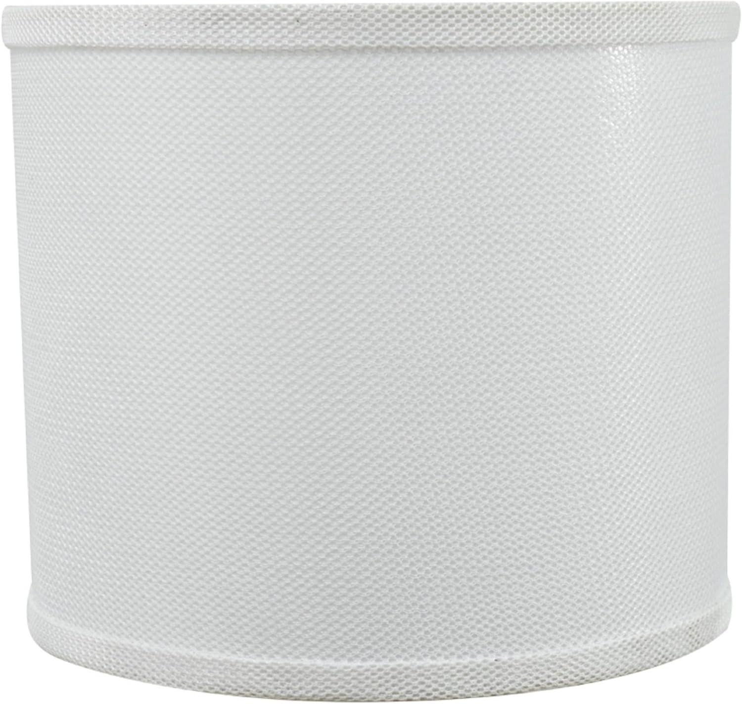 Aspen Creative 31101 Transitional Drum (Cylinder) Shaped Spider Construction Lamp Shade in White, 12" wide (12" x 12" x 10")