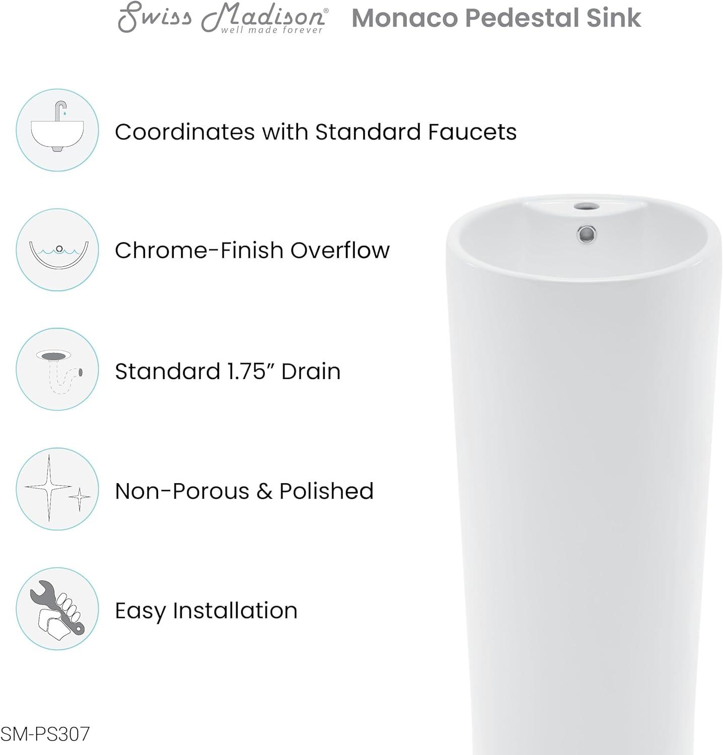 Monaco Circular Basin Pedestal Sink