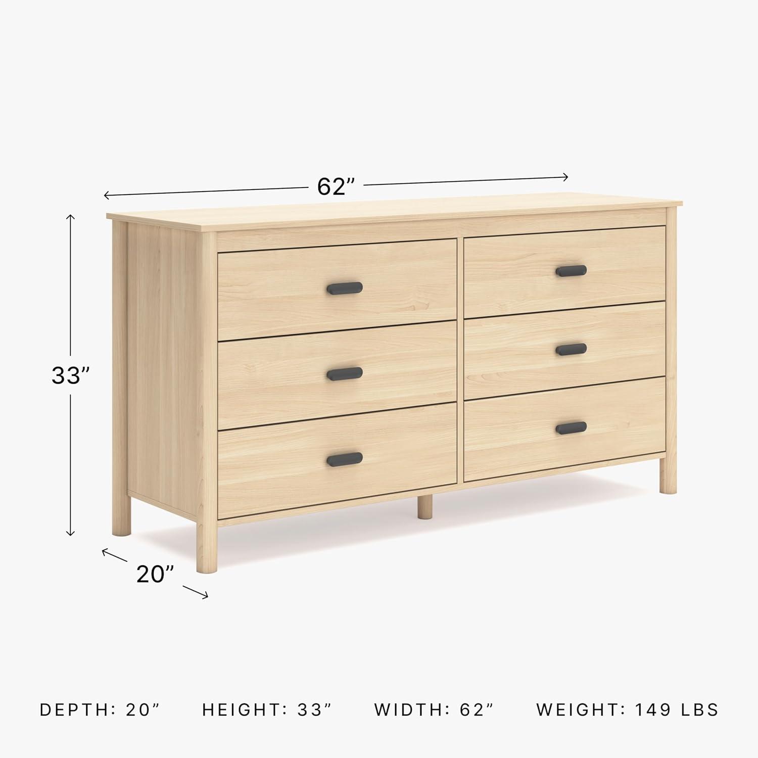 Signature Design by Ashley Cabinella Six Drawer Dresser, Tan