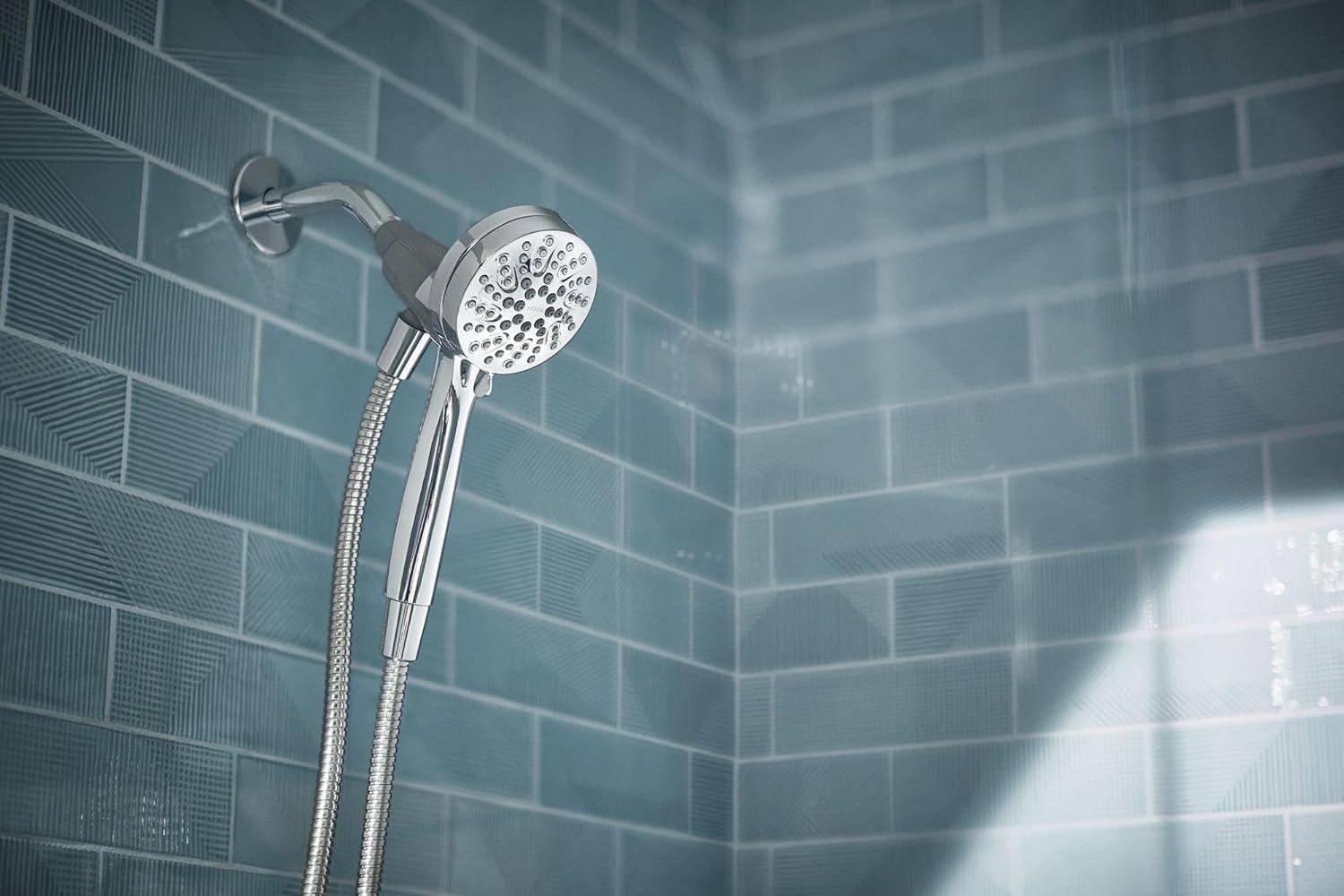 Moen Engage Magnetix Chrome 3.5-Inch Six-Function Detachable Handheld Showerhead with Magnetic Docking System, 26100