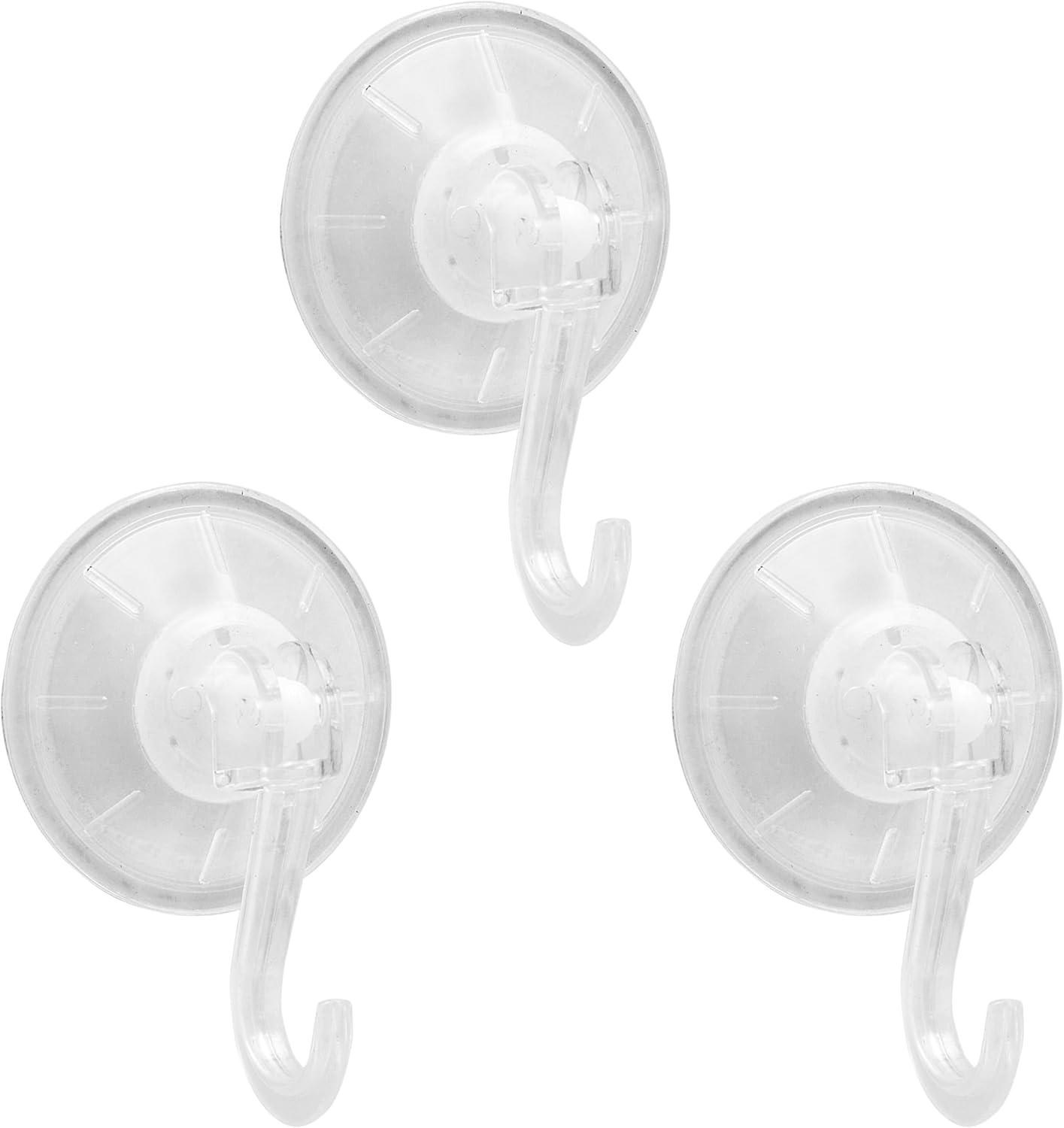 Kenney KN61551V3 Suction Cup Wall Mounted Towel Hook (Set of 3)