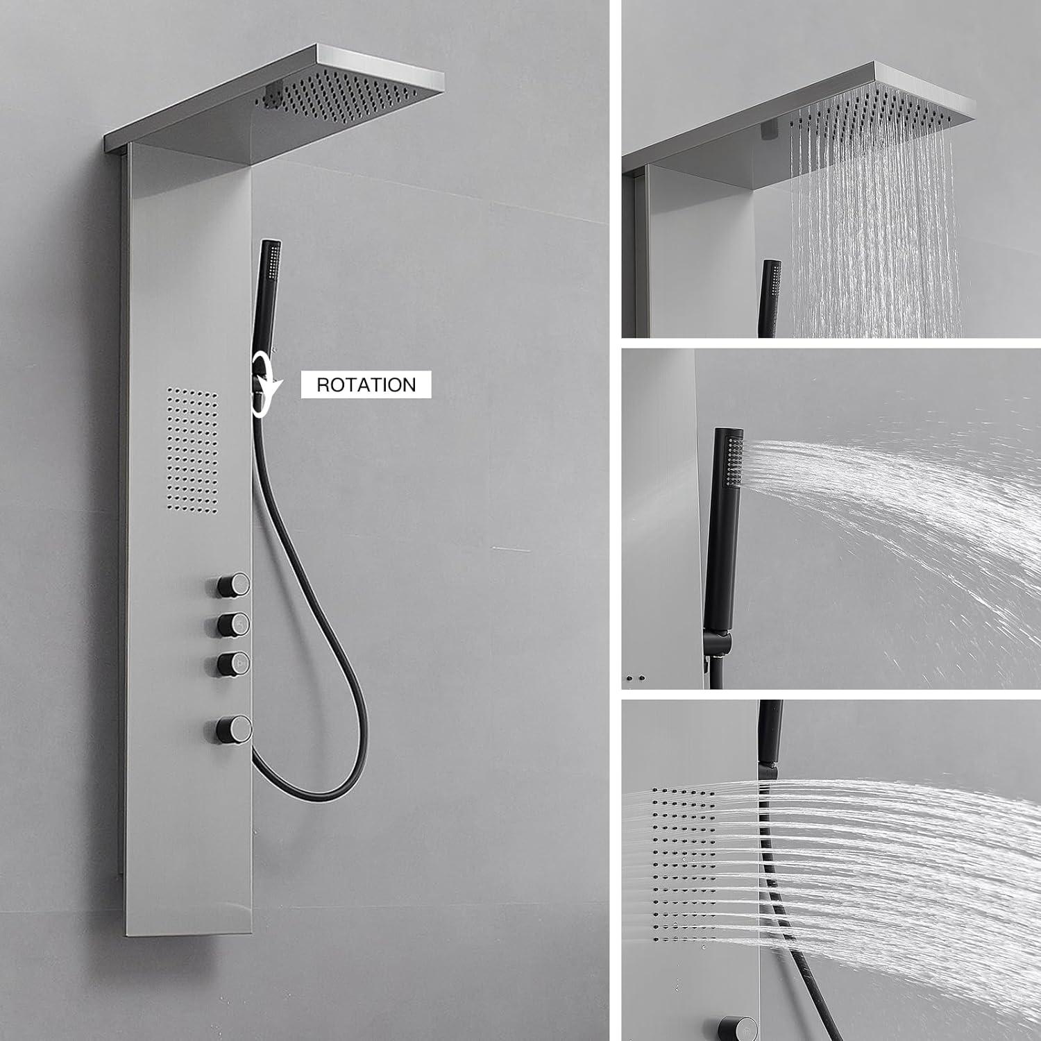 52.55'' Shower Panel with Fixed Shower Head