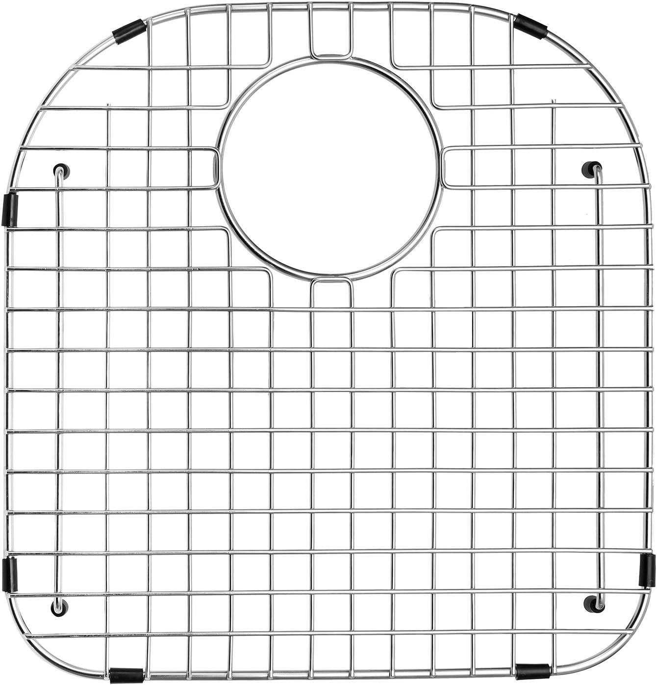 Heavy-Duty Stainless Steel Sink Grid with Rear Drain