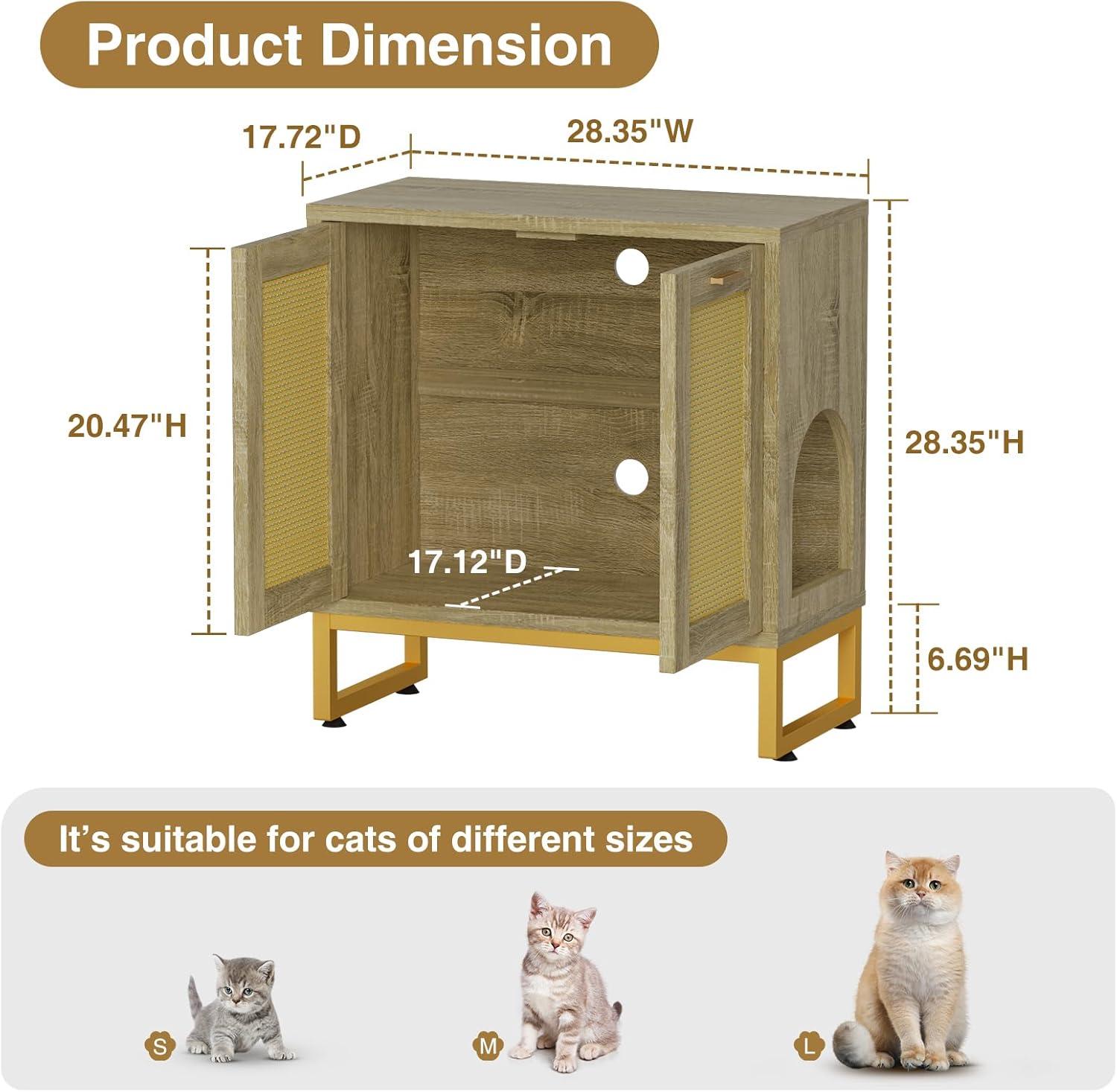Archie & Oscar™ Cat Litter Box Enclosure With Cat Scratch Pad