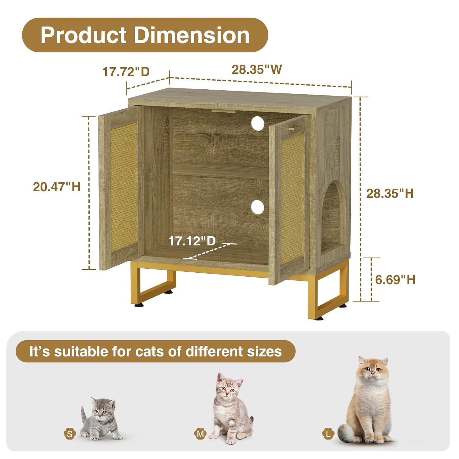 Archie & Oscar™ Cat Litter Box Enclosure With Cat Scratch Pad