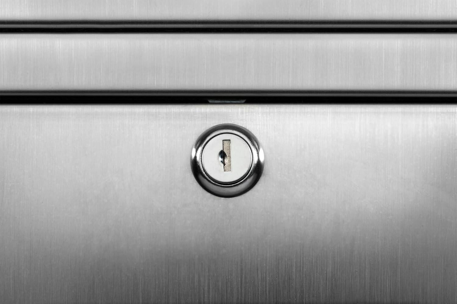 Architectural Mailboxes Maya Classic Stainless Steel Wall Mount Silver Mailbox