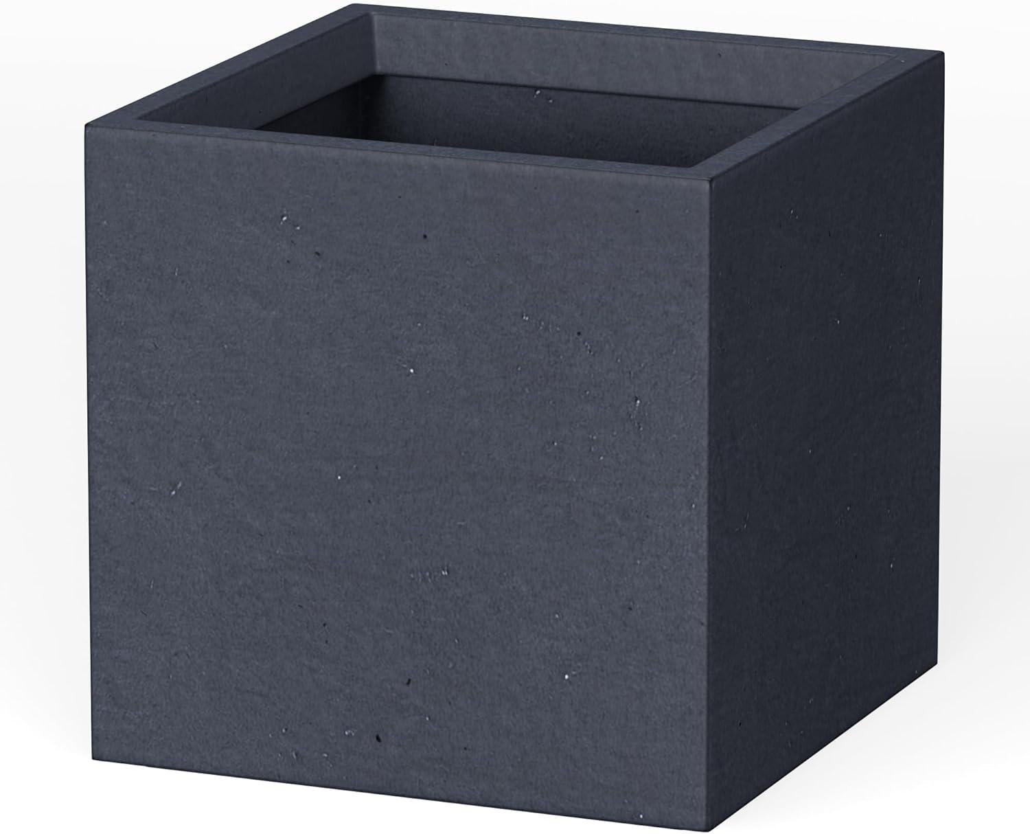 Kante Charcoal Lightweight Concrete Square Planter for Indoor Outdoor Use