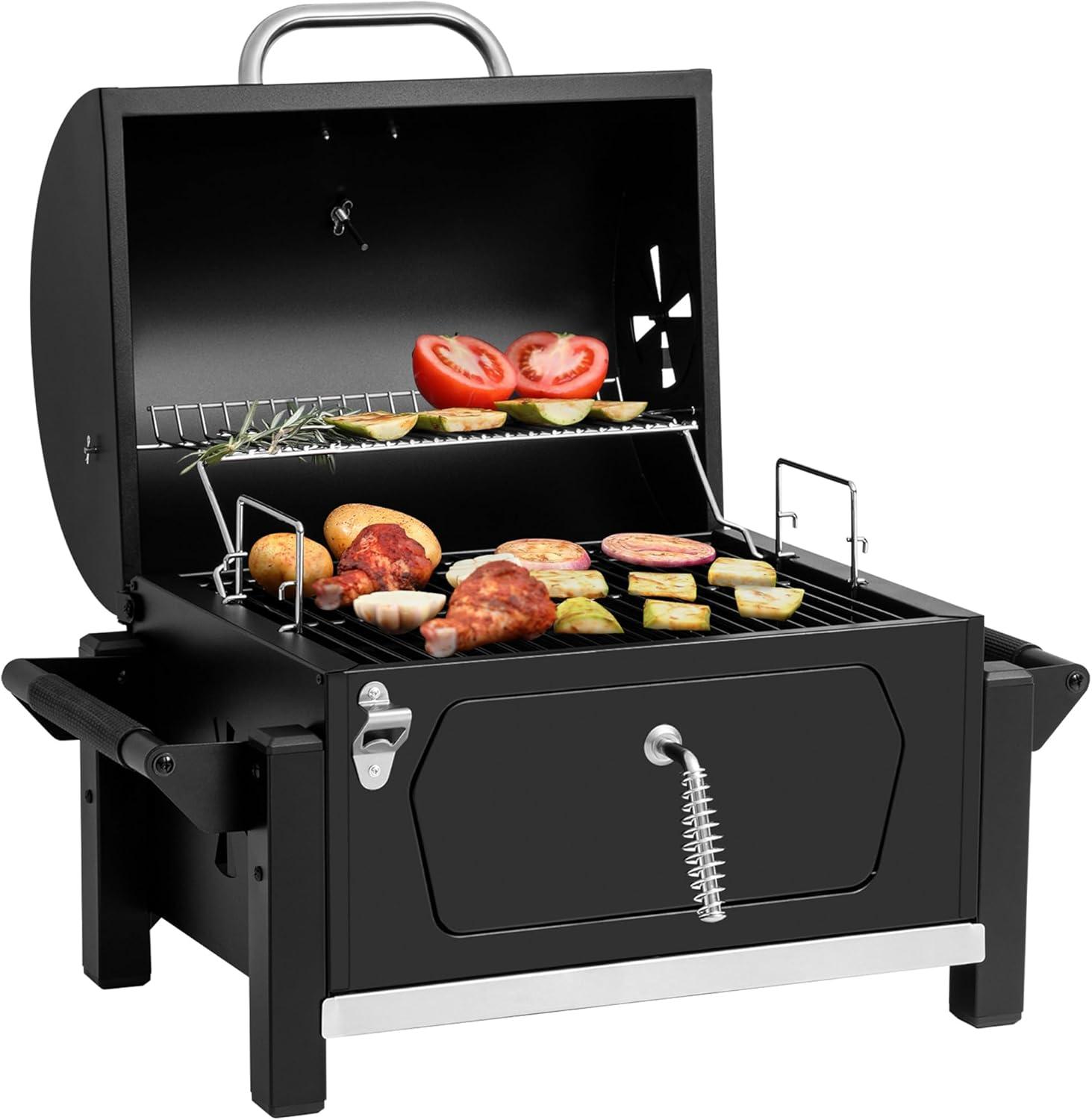 Royal Gourmet CD1519 Portable Charcoal Grill with Two Side Handles