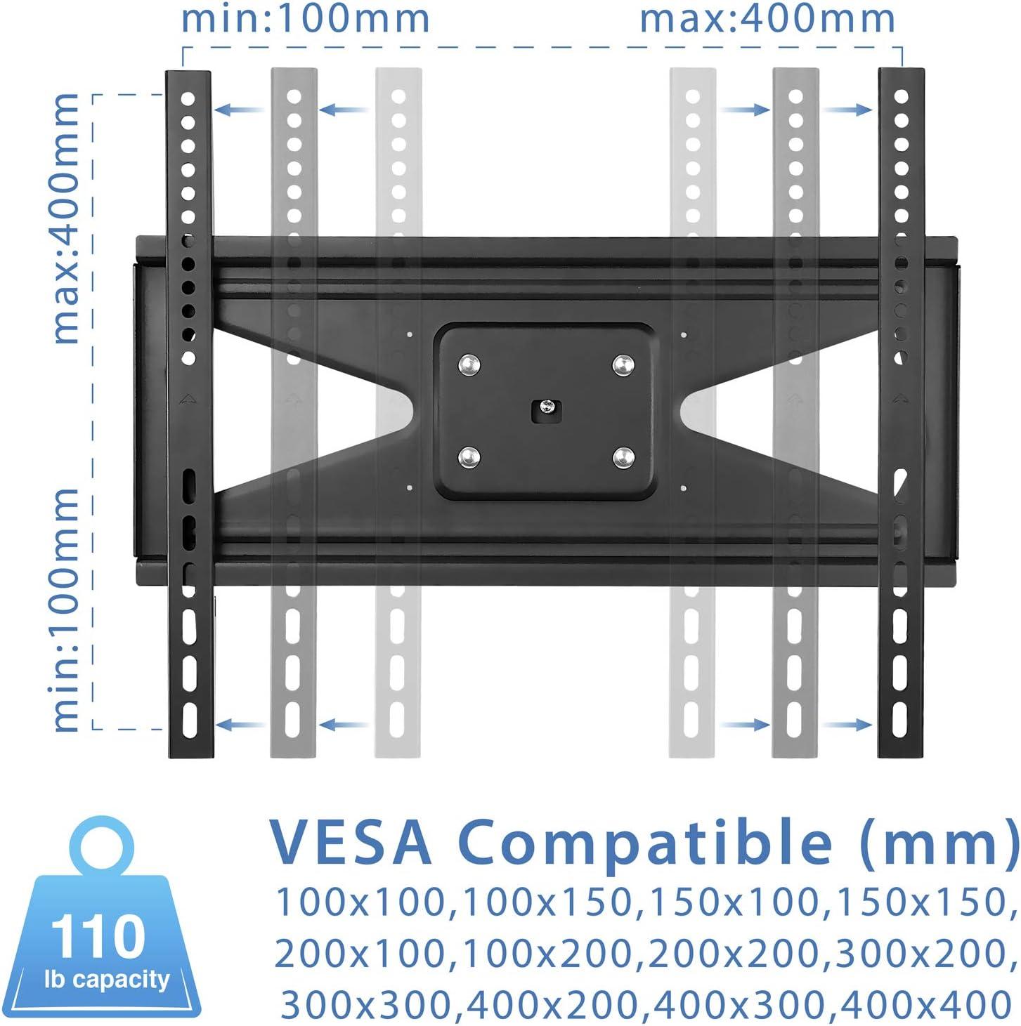 Mount-it Mount-It! Bolt Down TV Stand | Heavy Duty Swivel Table Top Desktop Mount For  32" - 55" VESA TVs