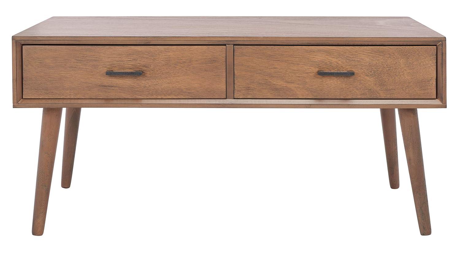 Mozart Mid-Century Coffee Table - Brown - Safavieh