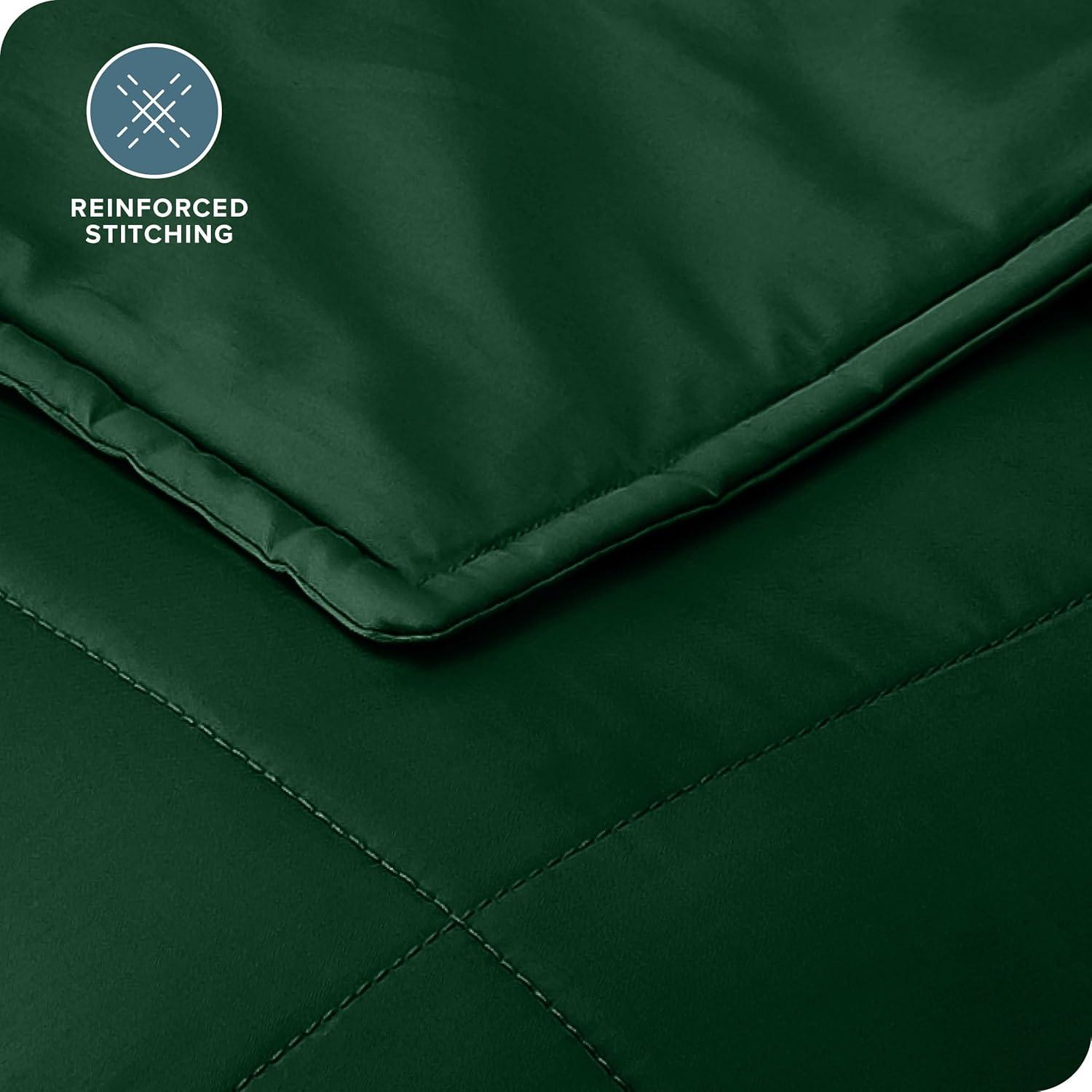 17 lb 60" x 80" Weighted Blanket Cotton Forest Green by Bare Home