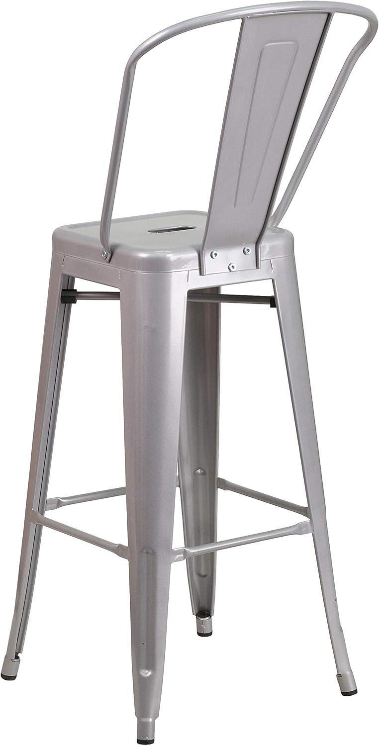 Flash Furniture Metal Outdoor Stool