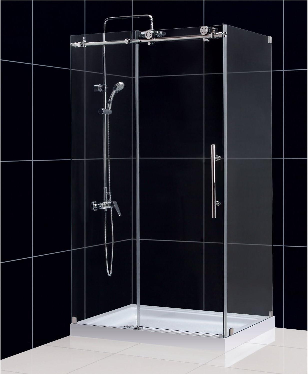 Enigma-X Frameless Sliding Shower Enclosure with Clear Glass