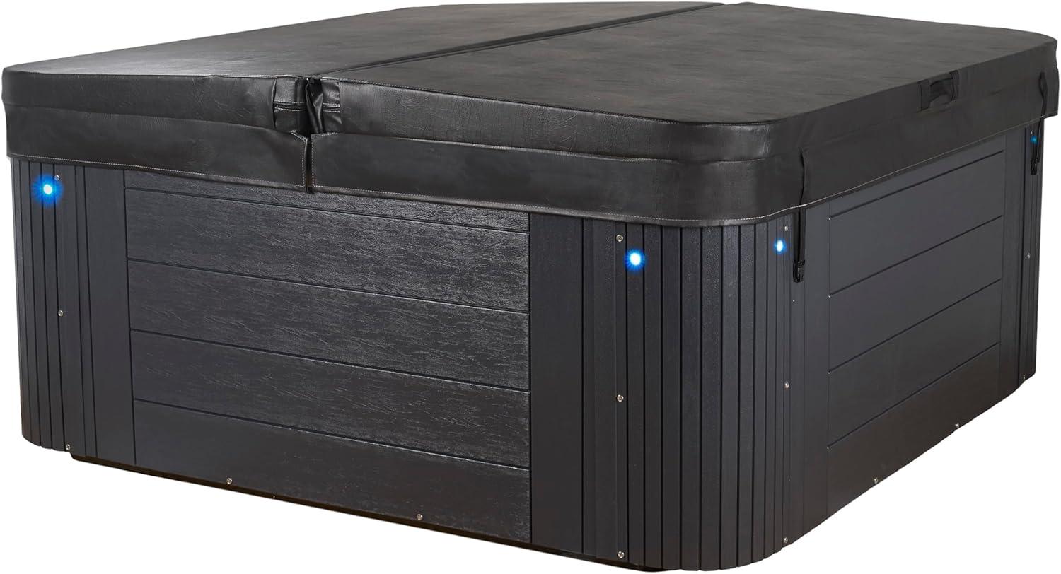 Aqualife® by Strong Spas® Grand Banks™ 5-Person 81-Jet Acrylic Lounger Hot Tub Spa, Stainless Steel Heater and Ozonator, Multi Color LED Lighting, Insulated Cover Included