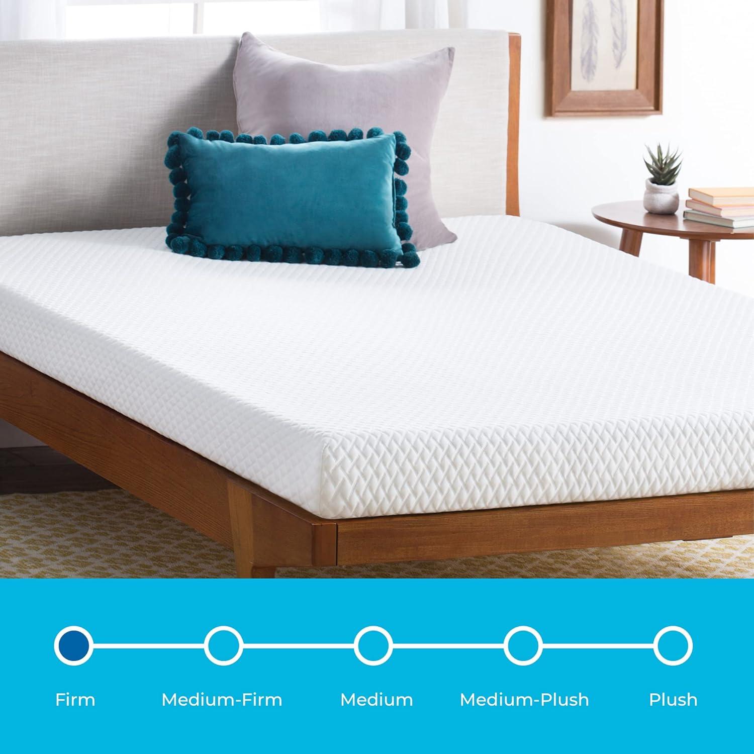 Full Size White Gel Memory Foam Mattress with Fabric Cover