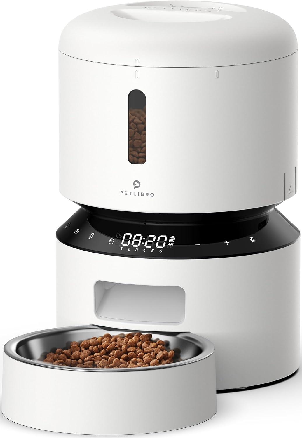 White 3L Automatic Pet Feeder with LED Display