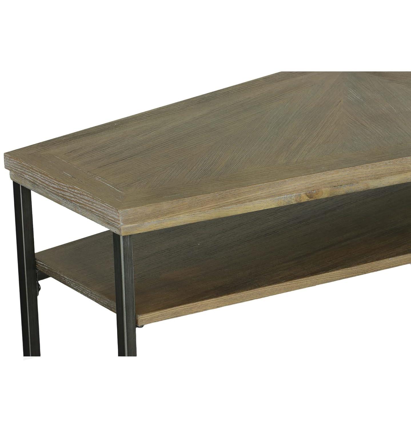 Progressive Furniture Adison Cove Wood Sofa/Console Table Ash Blonde Tan