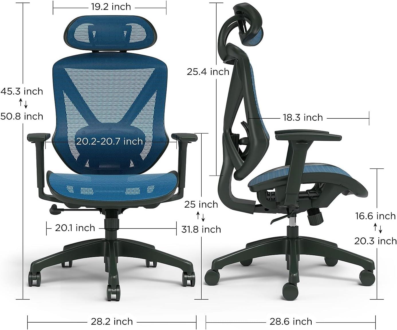 Union & Scale FlexFit Dexley Mesh Task Chair Blue (UN59375)