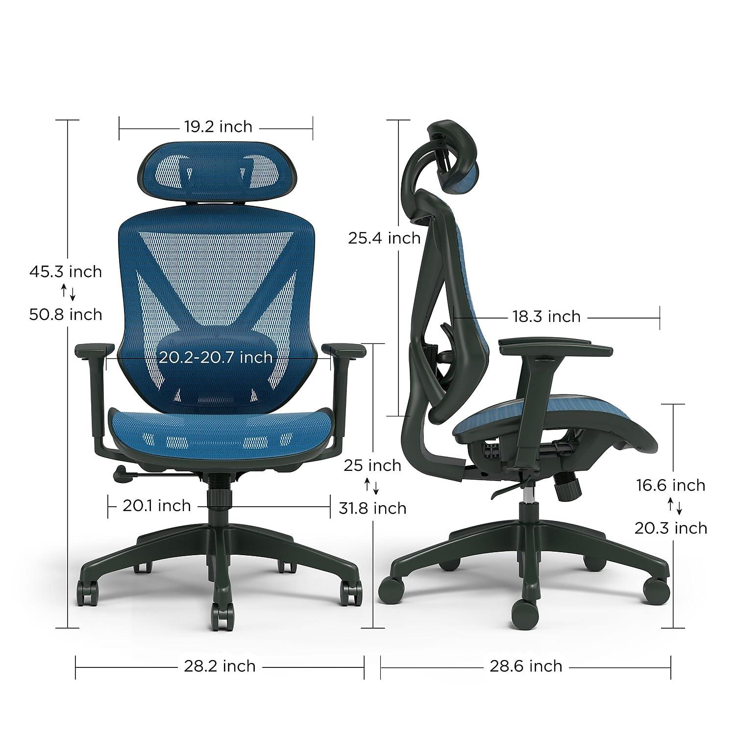Union & Scale FlexFit Dexley Mesh Task Chair Blue (UN59375)