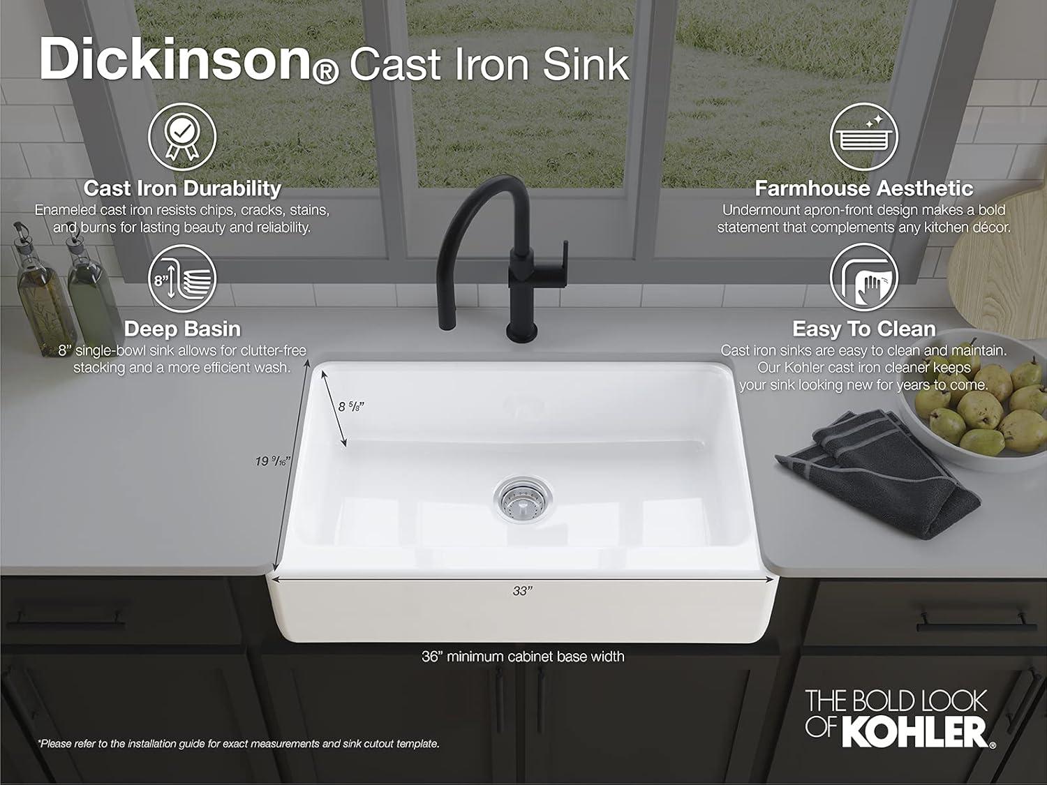 Dickinson Undermount Single-Bowl Farmhouse Kitchen Sinkundermount Single-Bowl Farmhouse Kitchen Sink
