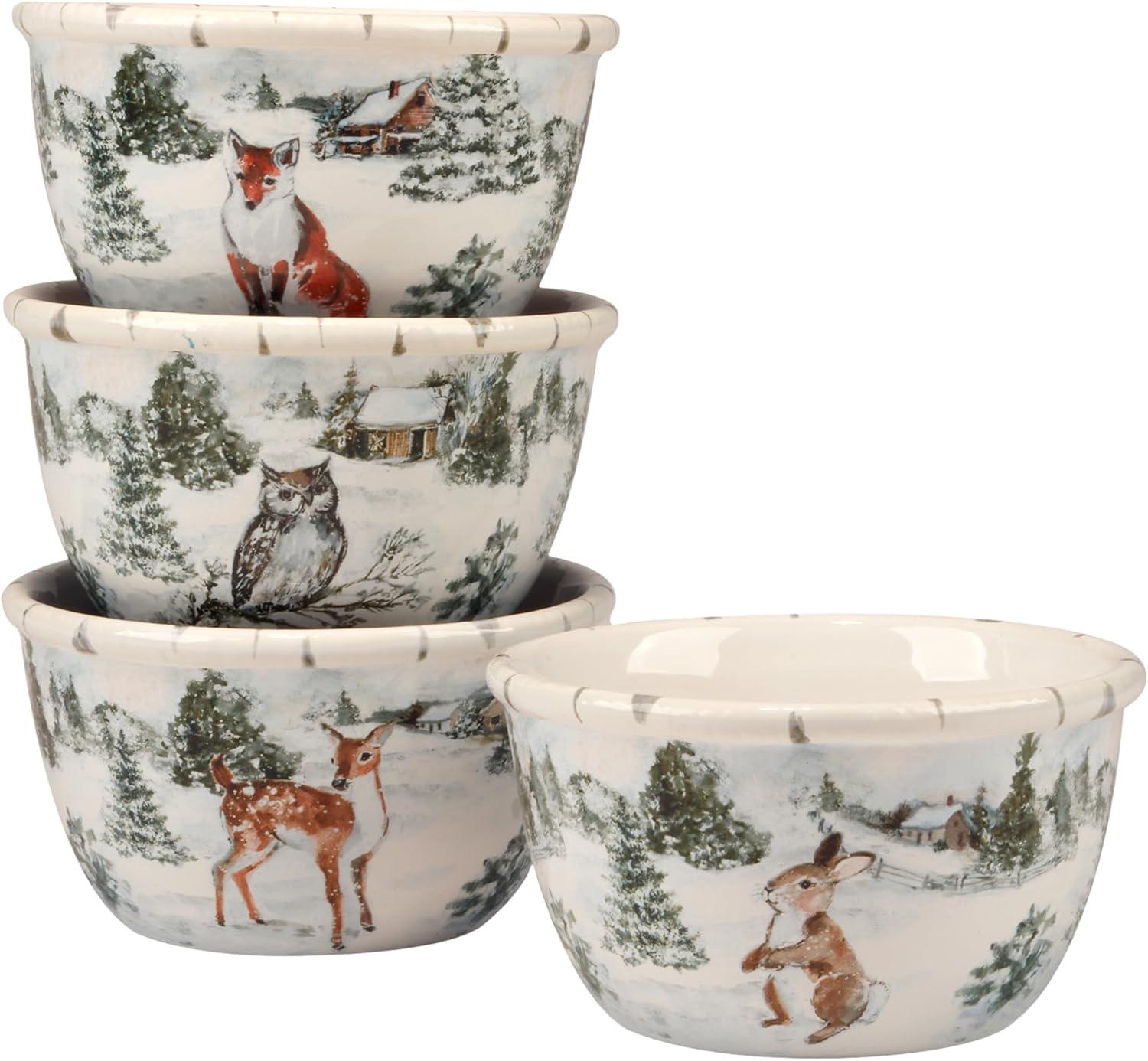 Winter's Frost Set of 4 Ice Cream Bowls