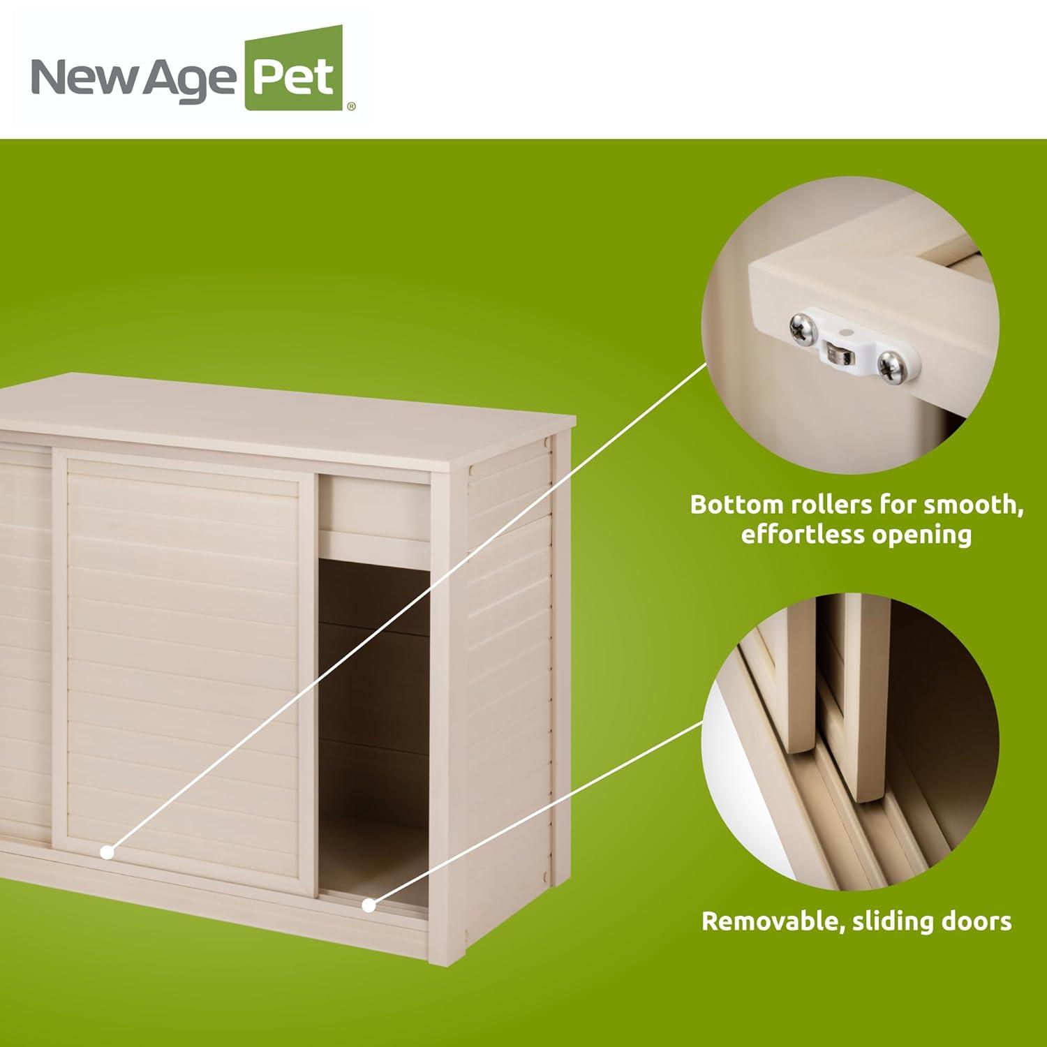 New Age Pet® ECOFLEX® Versa Stand Storage Cabinet for Pets, 36 in. Composite, Non-Toxic, Easy Assembly, Ideal for Extra Bedding, Food, Toys, Accessories Storage