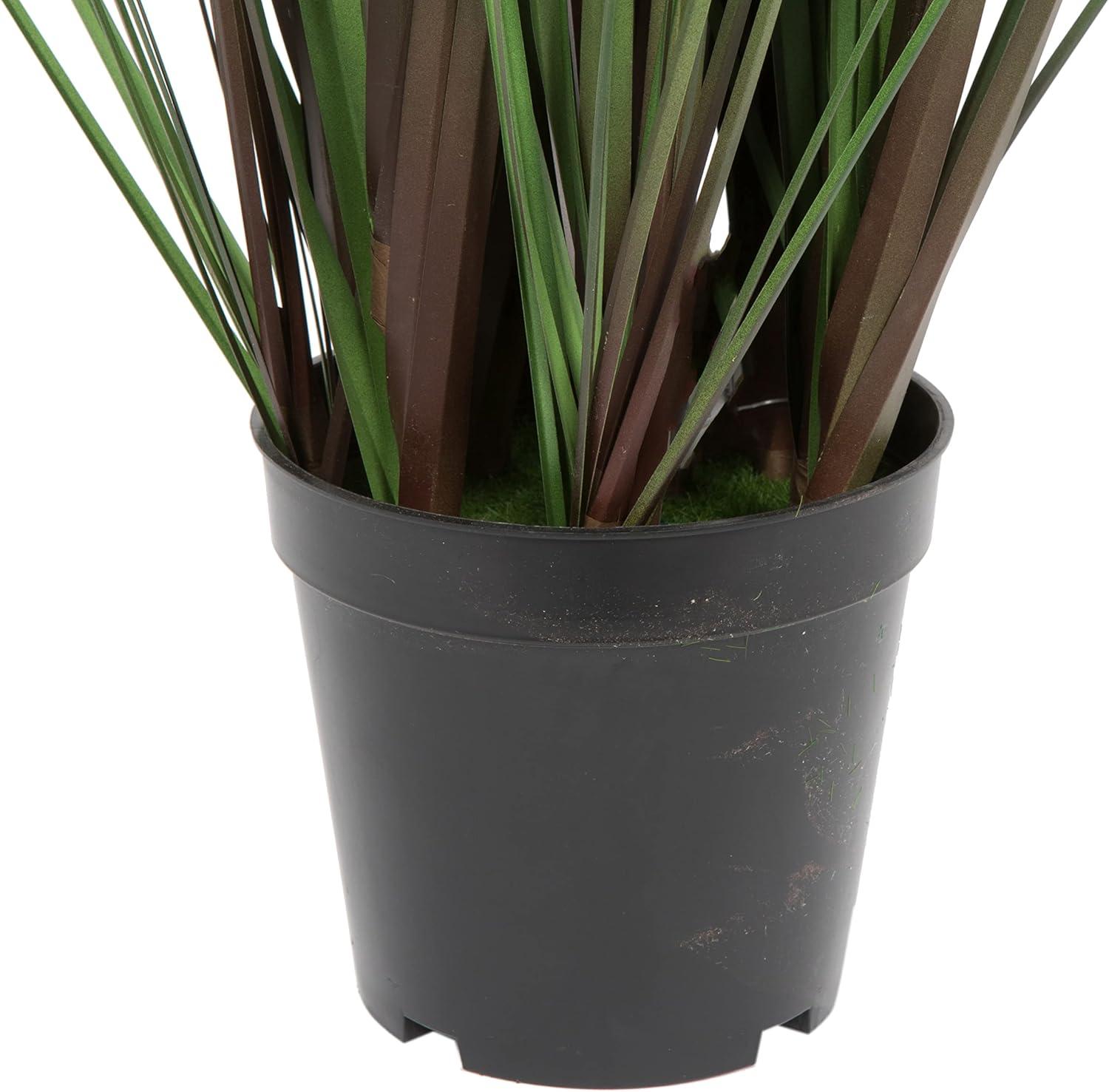 36" Artificial Potted Green Straight Grass and Cattails