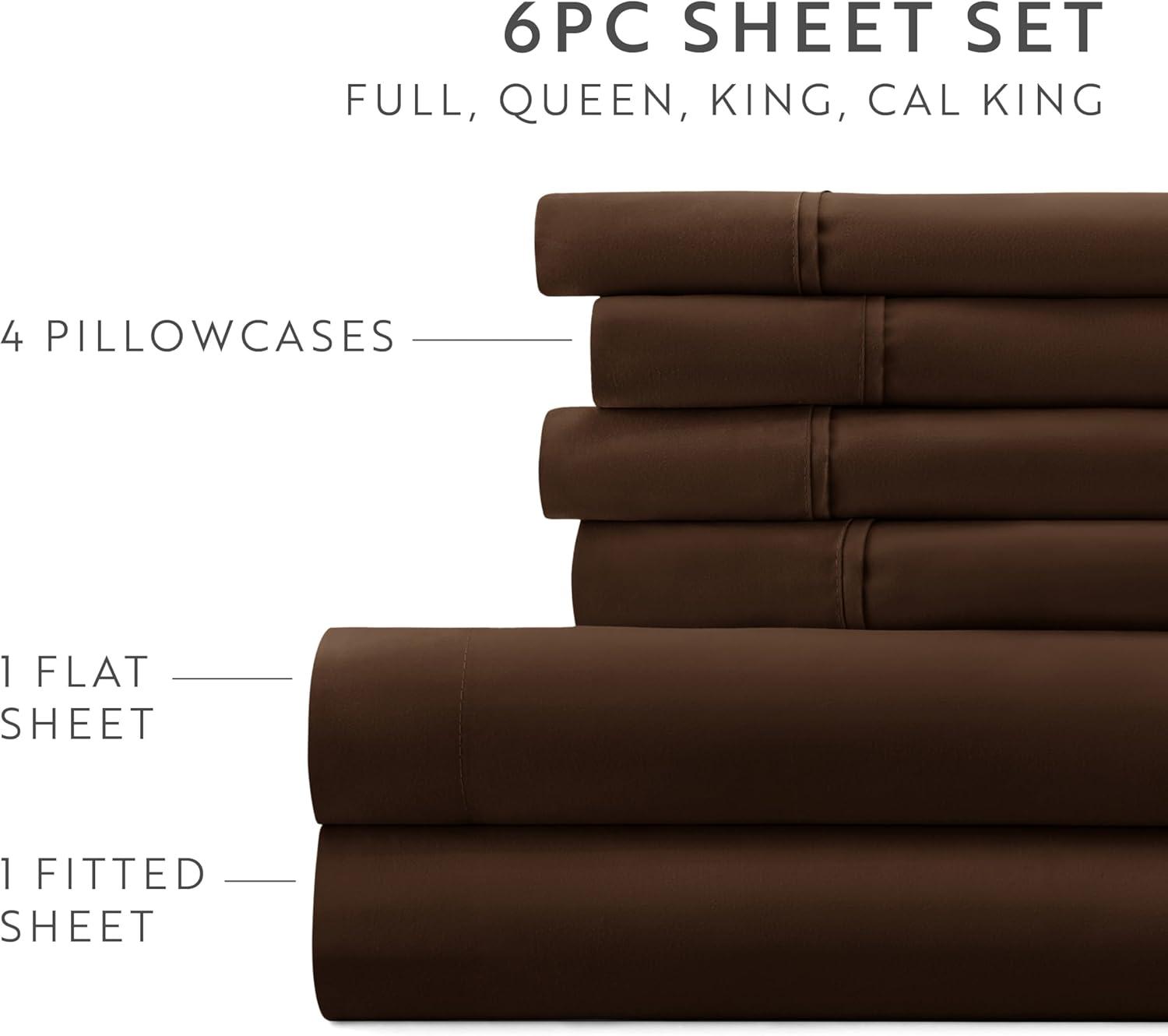 Simply Soft 6-Piece Wrinkle Free Microfiber Sheet Set with 16" Deep Pockets!
