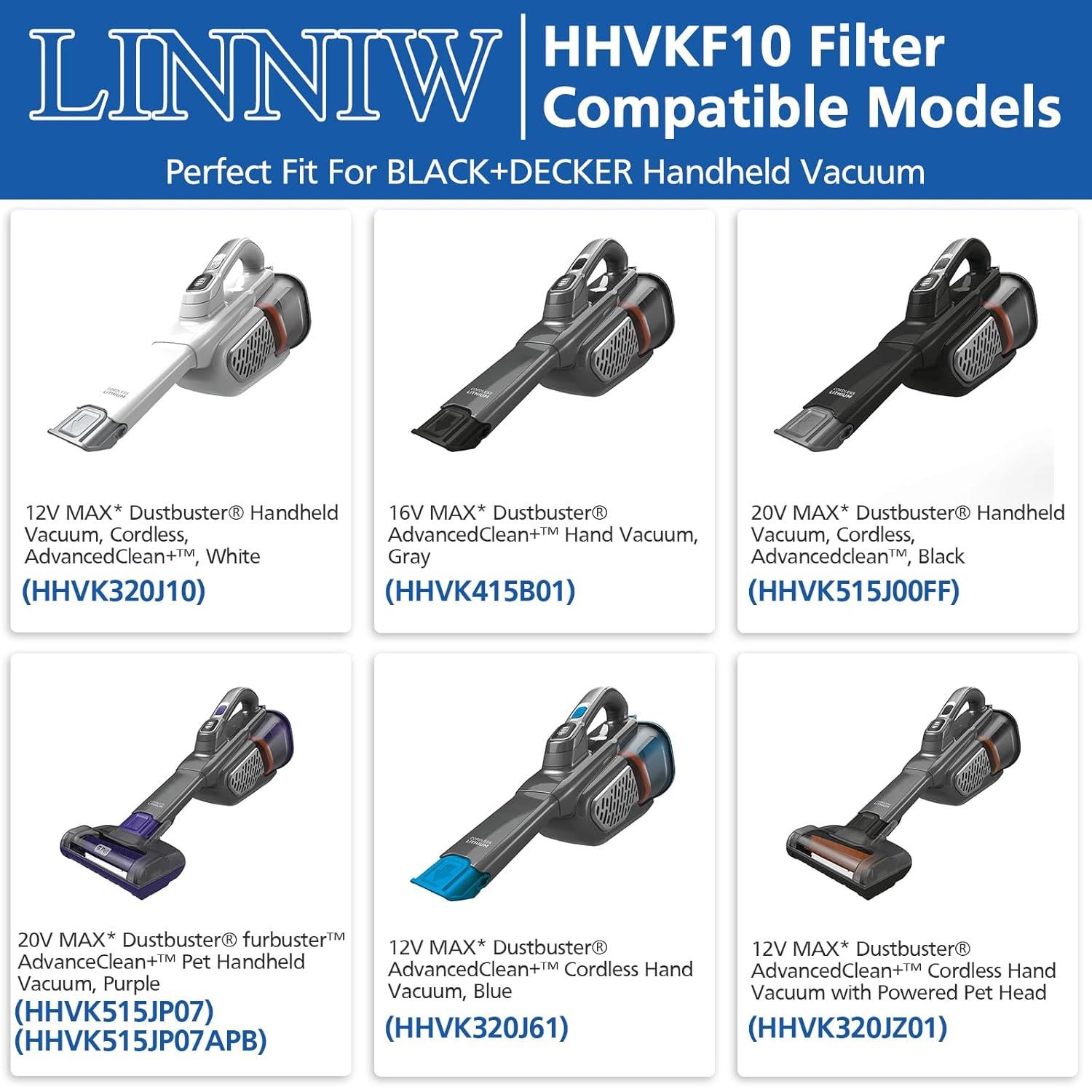 MAE Filter Accessories Compatible with BLACK And DECKER Handheld Vacuum Cleaner Fit for Models HHVK HHVK320J HHVK320J10 HHVK320JZ01 HHVK515J HHVK515JP HHVK515JP07 HHVK515J00FF HHVK415B01