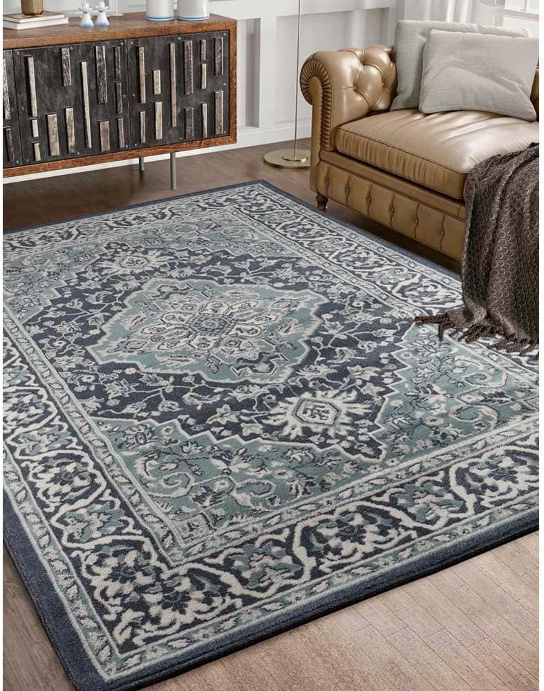 Superior Glendale Oriental Medallion Indoor Area Rug, 3'x5', Deep Royal