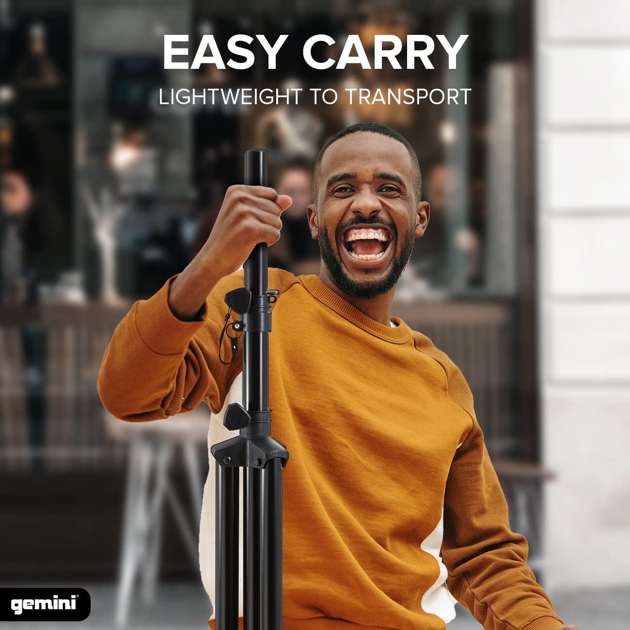 Gemini® Professional Adjustable PA Speaker Stand, Black, ST-04