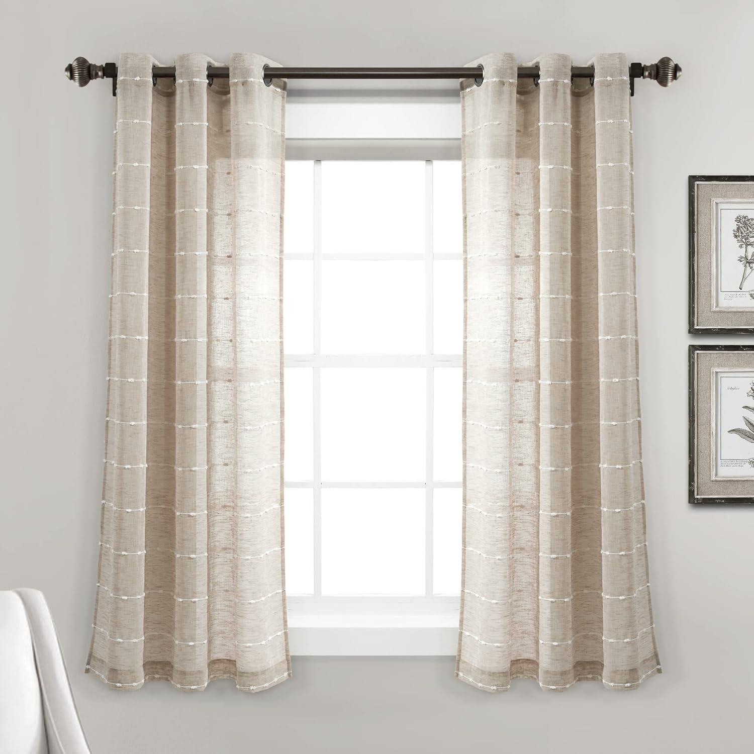 Lush Decor Polyester Sheer Curtain Pair (Set of 2)