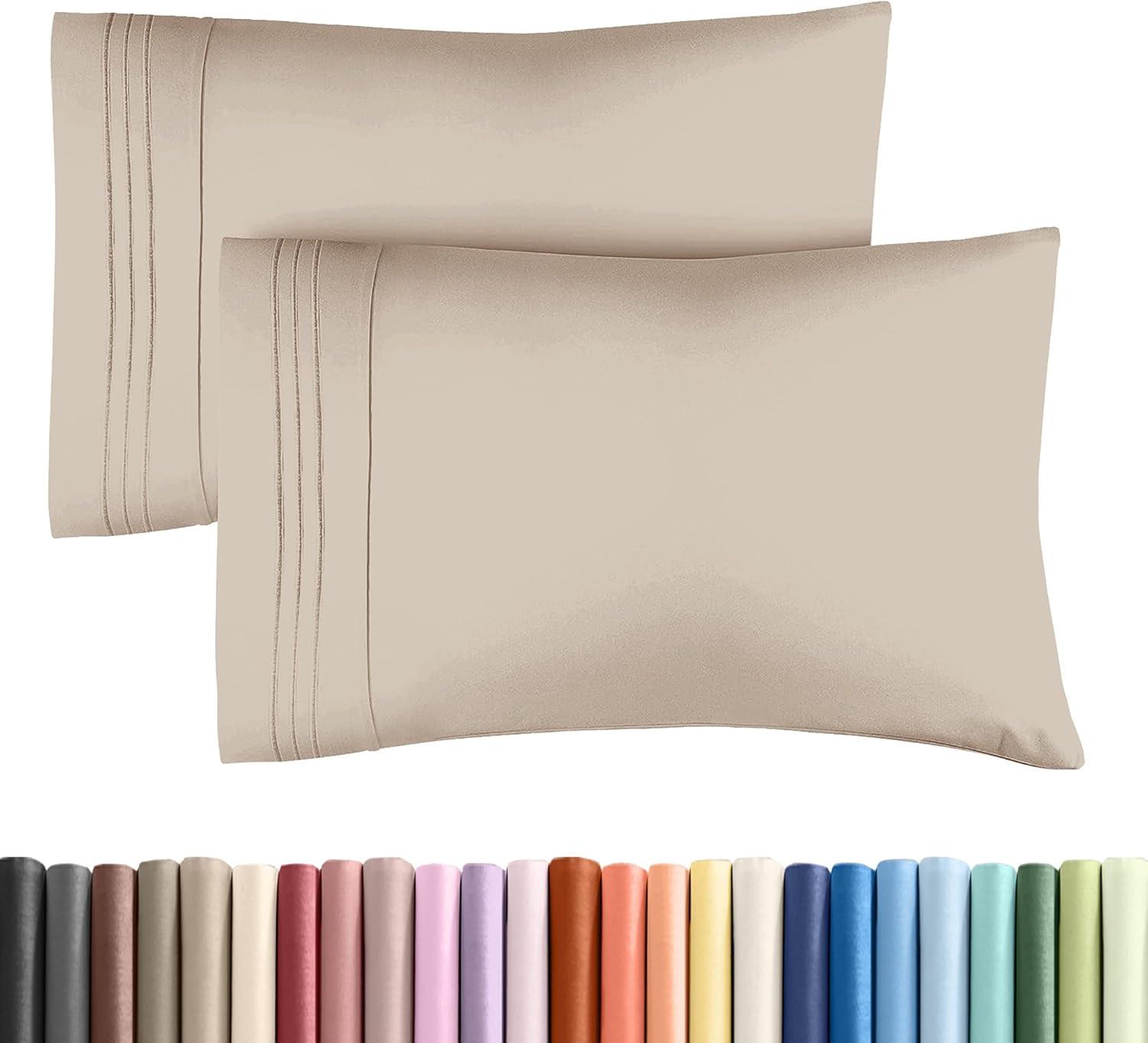 CGK Linens Hotel Quality Microfiber Pillowcase Covers (Set of 2)