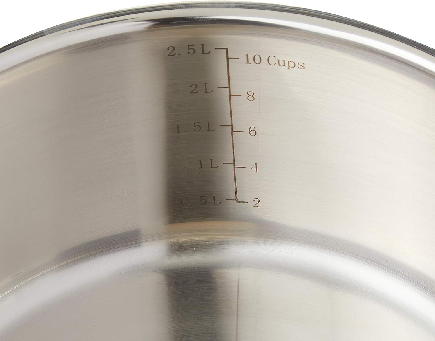 Cuisinart Professional Series 3qt Stainless Steel Saucepan with Cover - 89193-20: Dishwasher-Safe, Gas & Electric Compatible