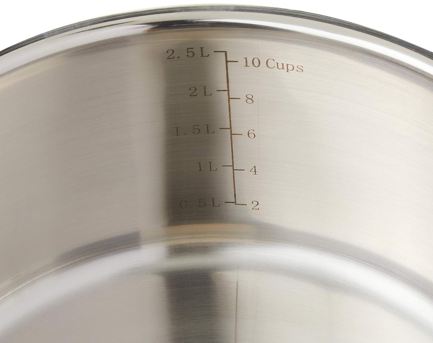 Cuisinart Professional Series 3qt Stainless Steel Saucepan with Cover - 89193-20: Dishwasher-Safe, Gas & Electric Compatible